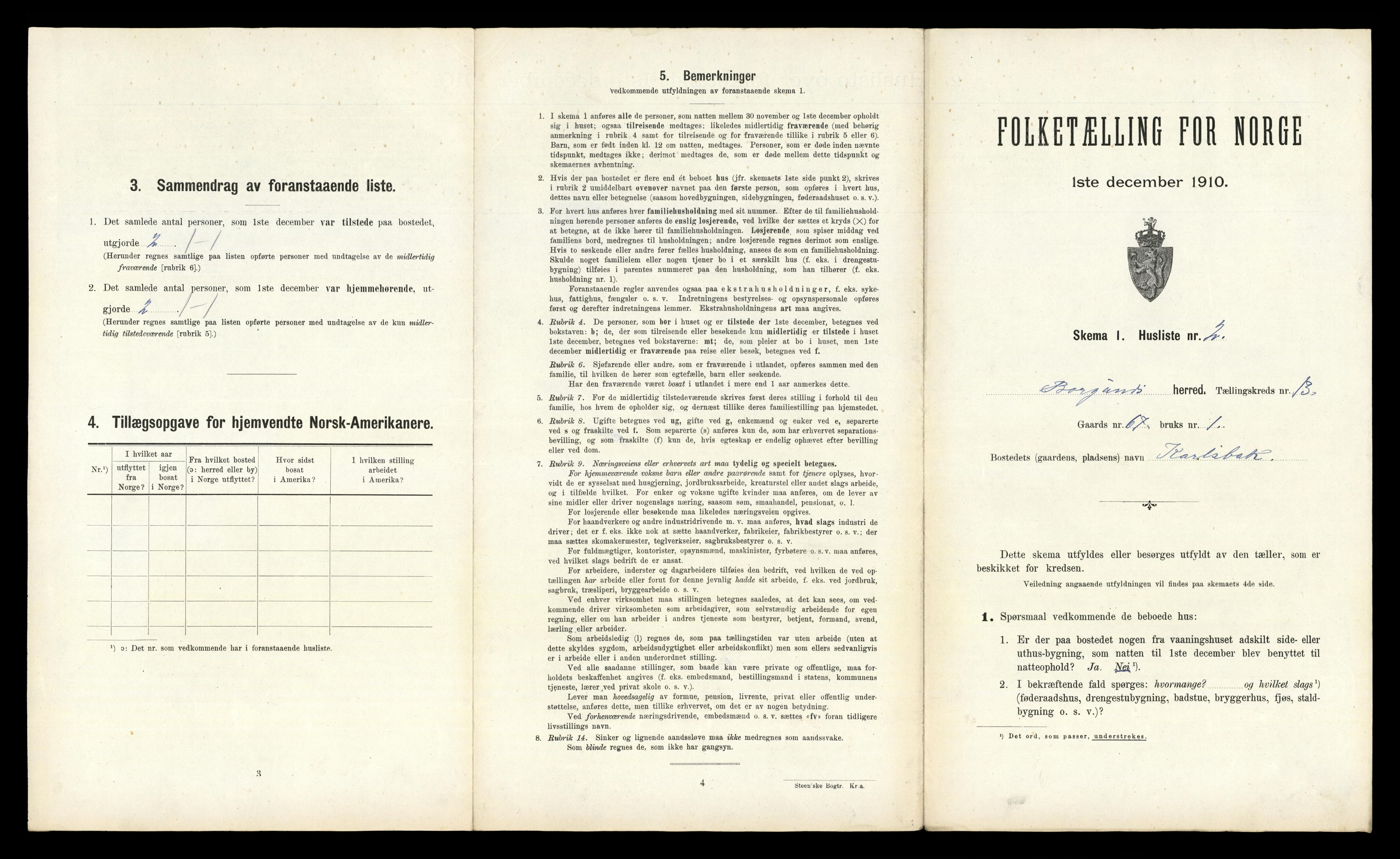 RA, 1910 census for Borgund, 1910, p. 1029