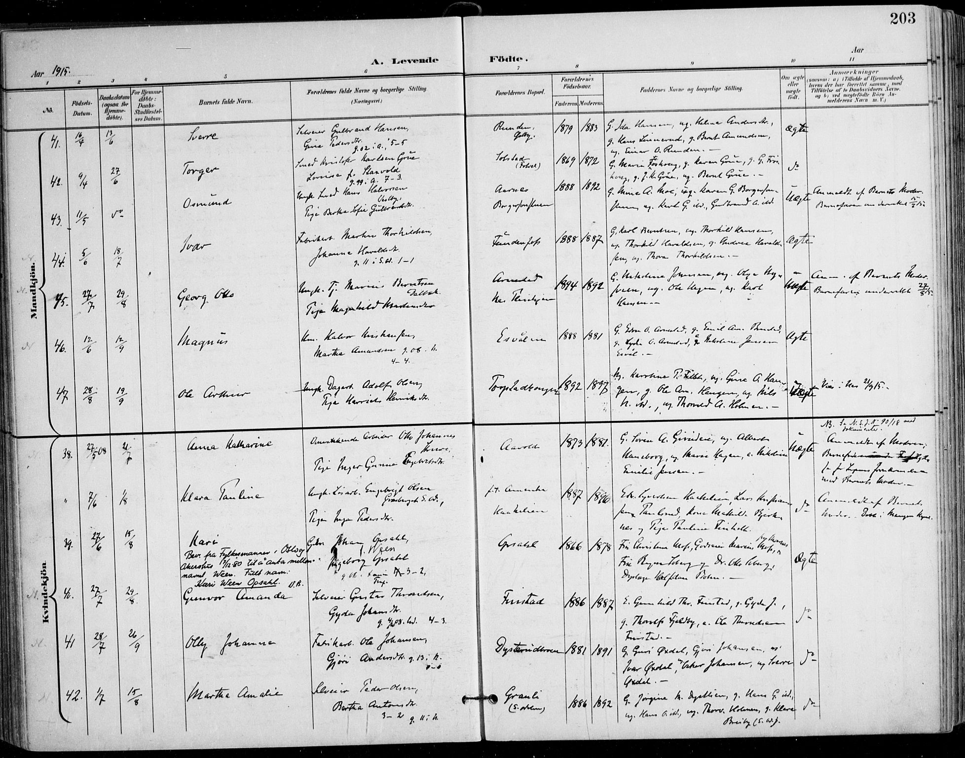 Nes prestekontor Kirkebøker, SAO/A-10410/F/Fa/L0011: Parish register (official) no. I 11, 1899-1918, p. 203