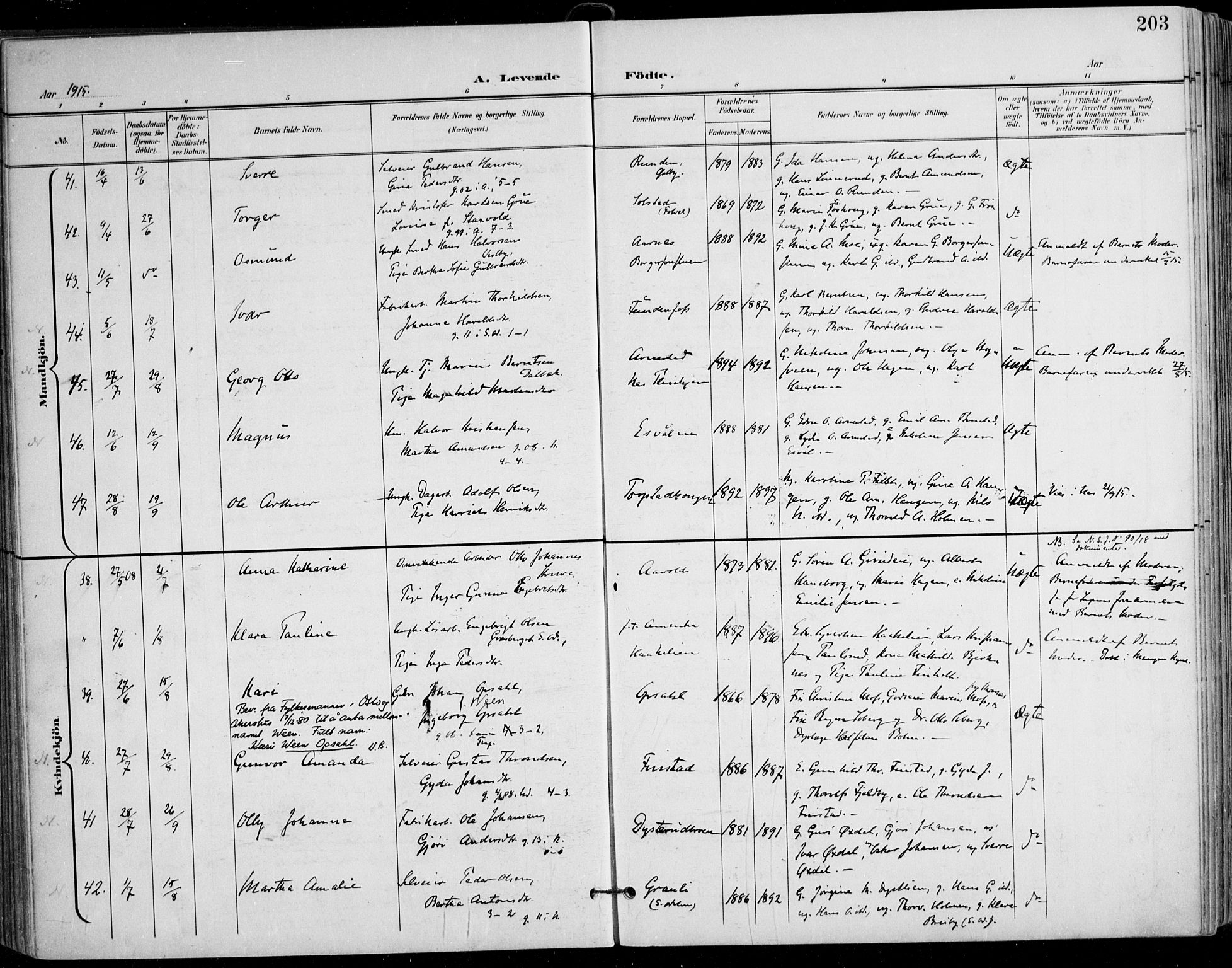 Nes prestekontor Kirkebøker, AV/SAO-A-10410/F/Fa/L0011: Parish register (official) no. I 11, 1899-1918, p. 203