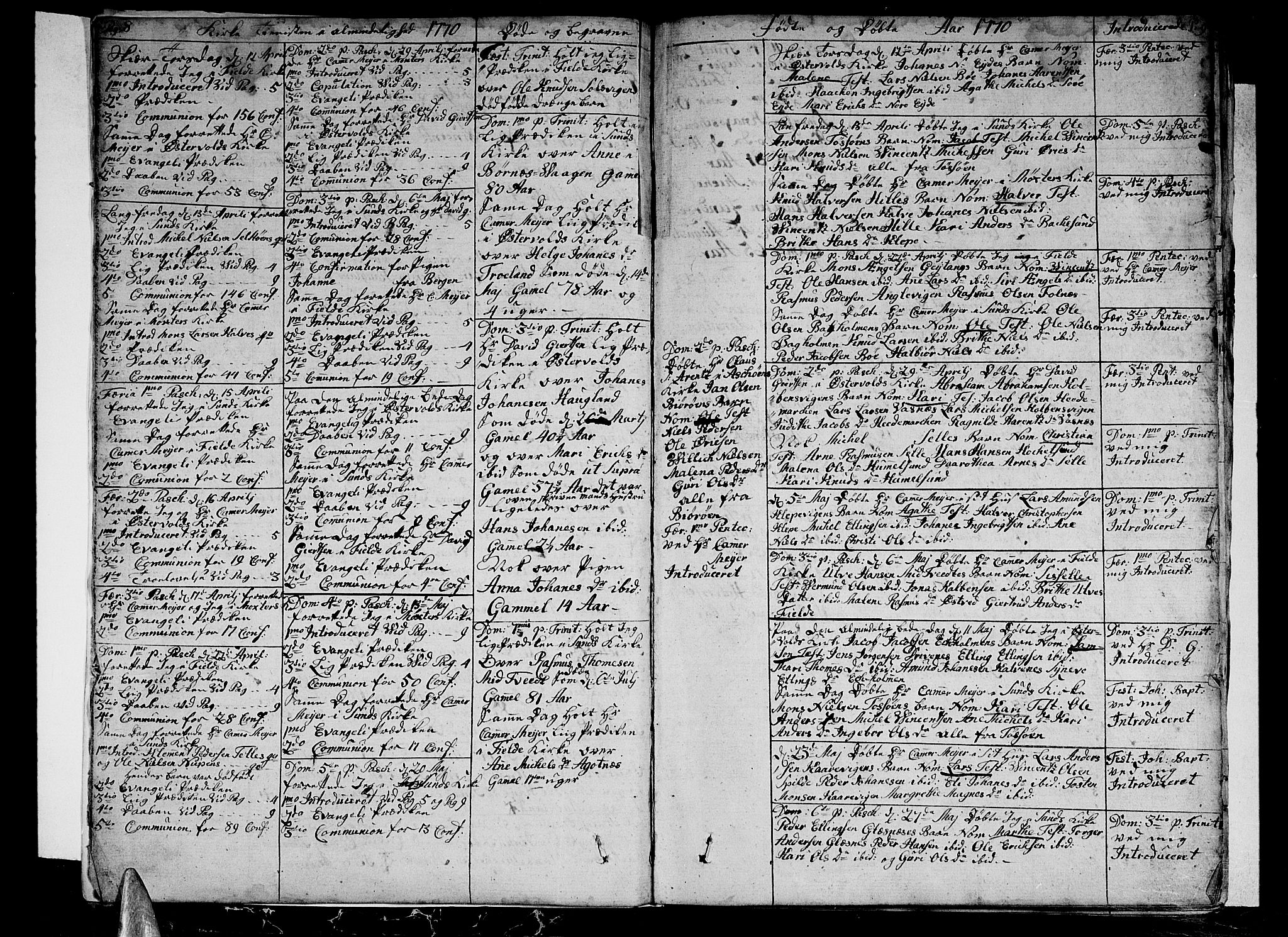 Sund sokneprestembete, AV/SAB-A-99930: Parish register (official) no. A 5, 1770-1795, p. 8-9