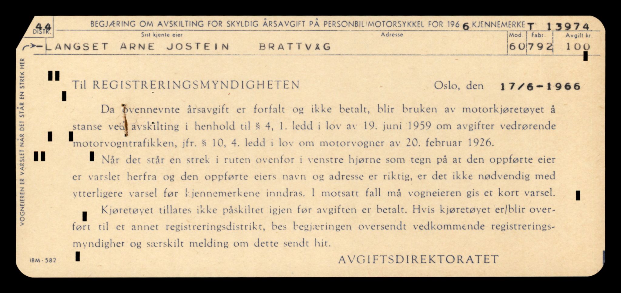 Møre og Romsdal vegkontor - Ålesund trafikkstasjon, AV/SAT-A-4099/F/Fe/L0042: Registreringskort for kjøretøy T 13906 - T 14079, 1927-1998, p. 1077