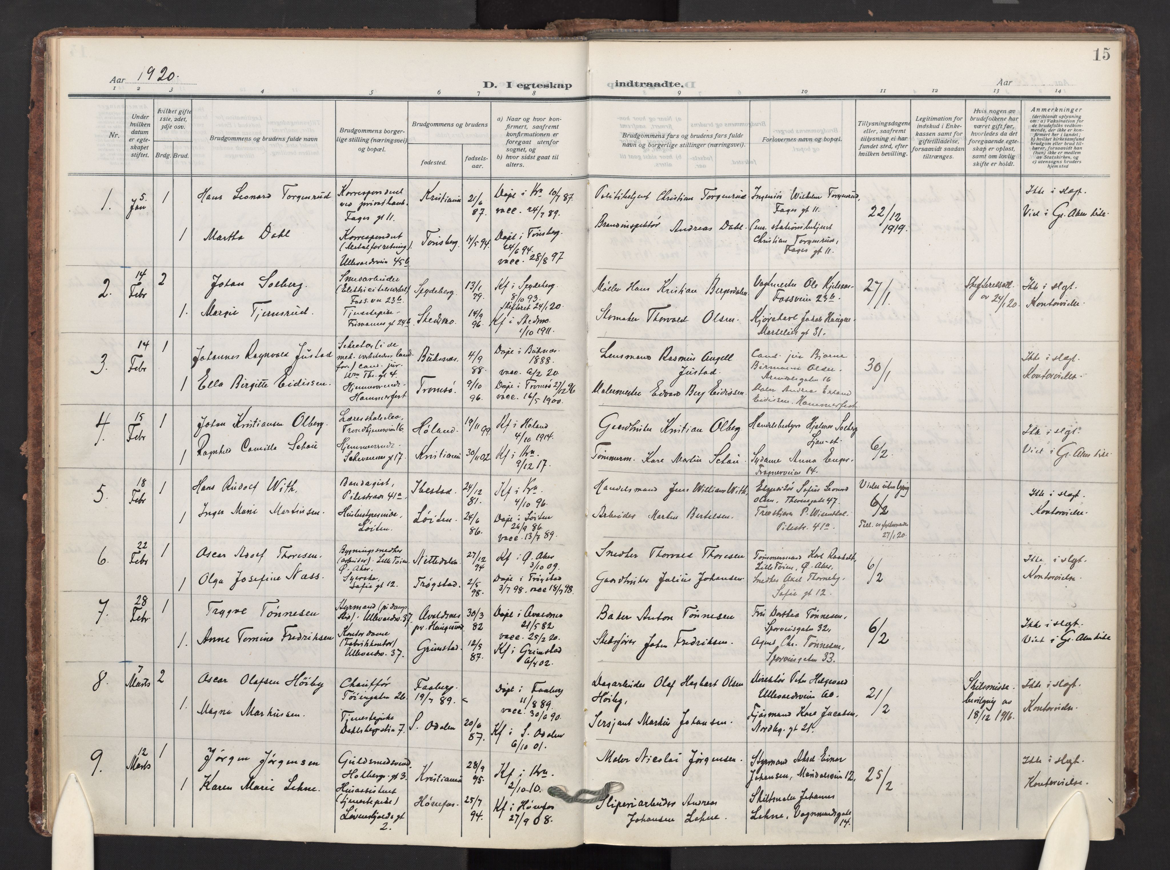 Markus prestekontor Kirkebøker, AV/SAO-A-10830/F/L0003: Parish register (official) no. 3, 1917-1942, p. 15