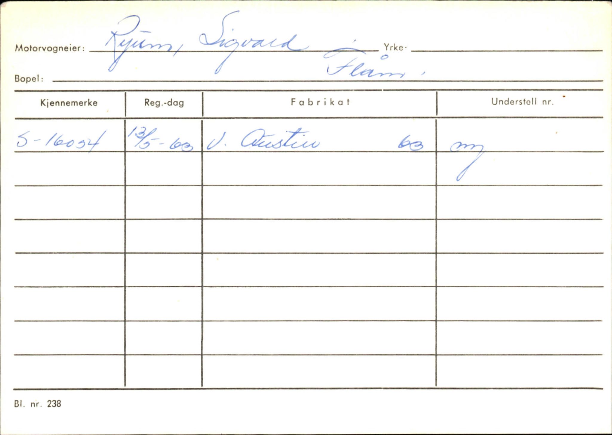 Statens vegvesen, Sogn og Fjordane vegkontor, AV/SAB-A-5301/4/F/L0125: Eigarregister Sogndal V-Å. Aurland A-Å. Fjaler A-N, 1945-1975, p. 970