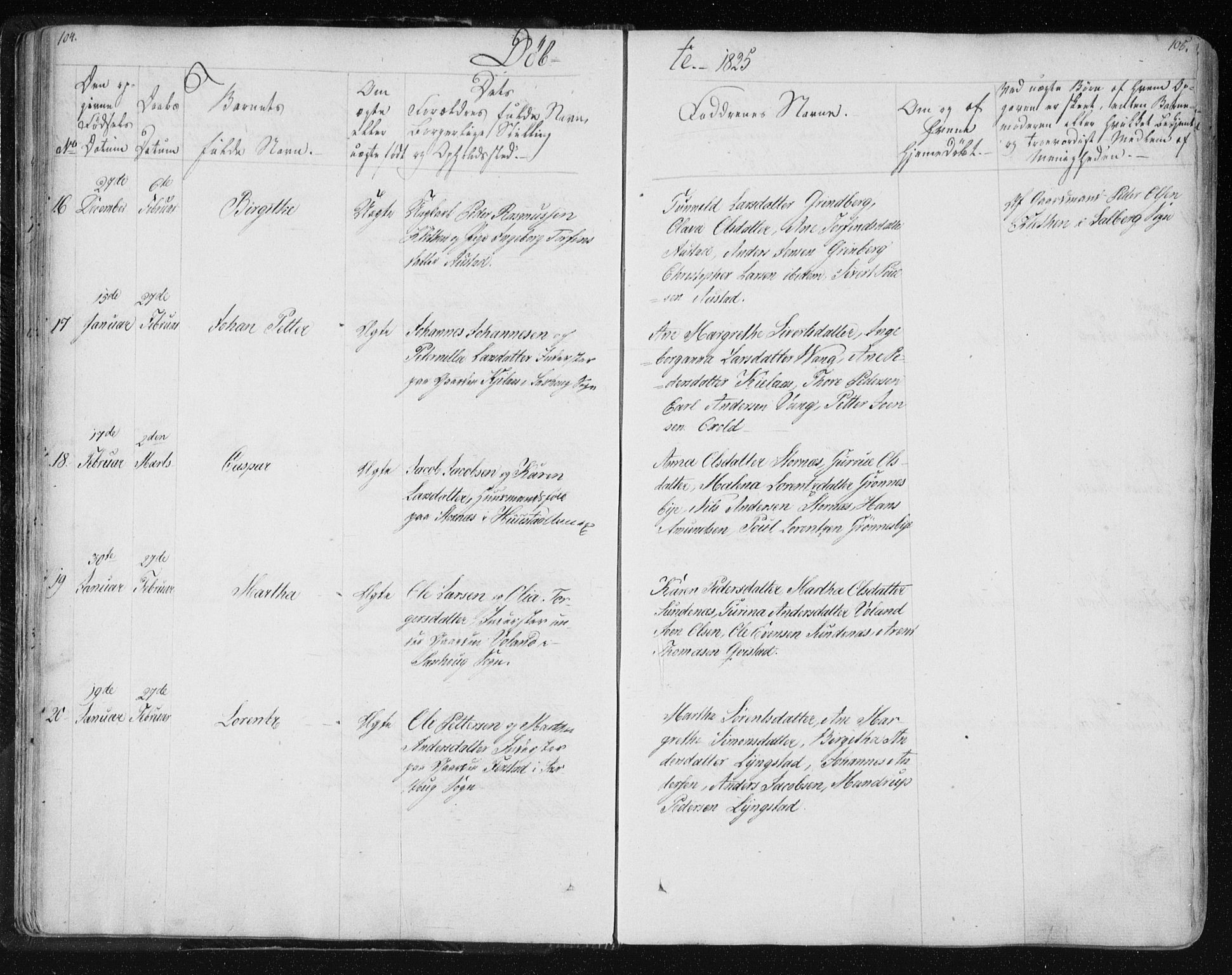 Ministerialprotokoller, klokkerbøker og fødselsregistre - Nord-Trøndelag, AV/SAT-A-1458/730/L0276: Parish register (official) no. 730A05, 1822-1830, p. 104-105