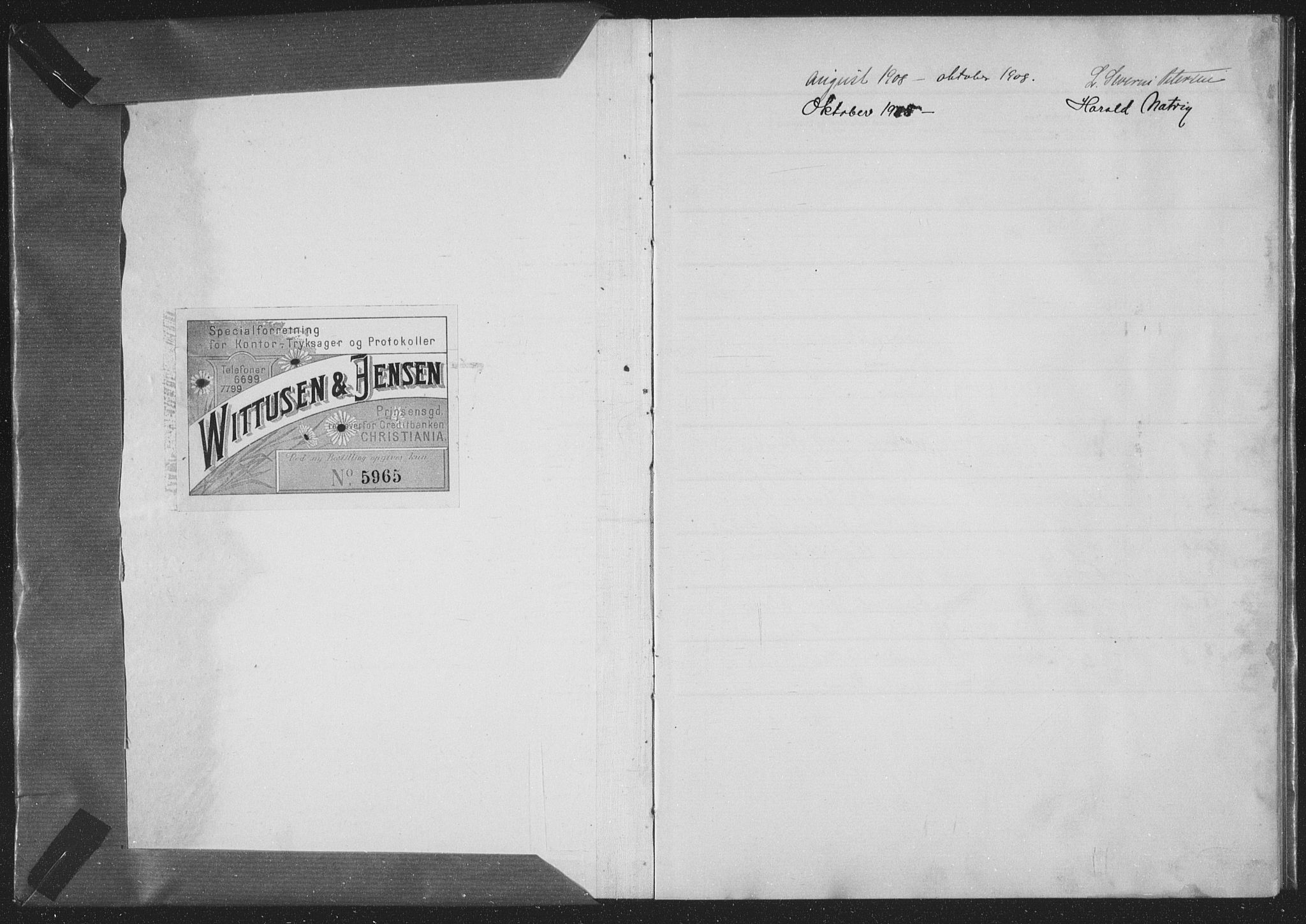 Rikshospitalet prestekontor Kirkebøker, AV/SAO-A-10309b/K/L0006/0003: Baptism register no. 6.3, 1908-1910