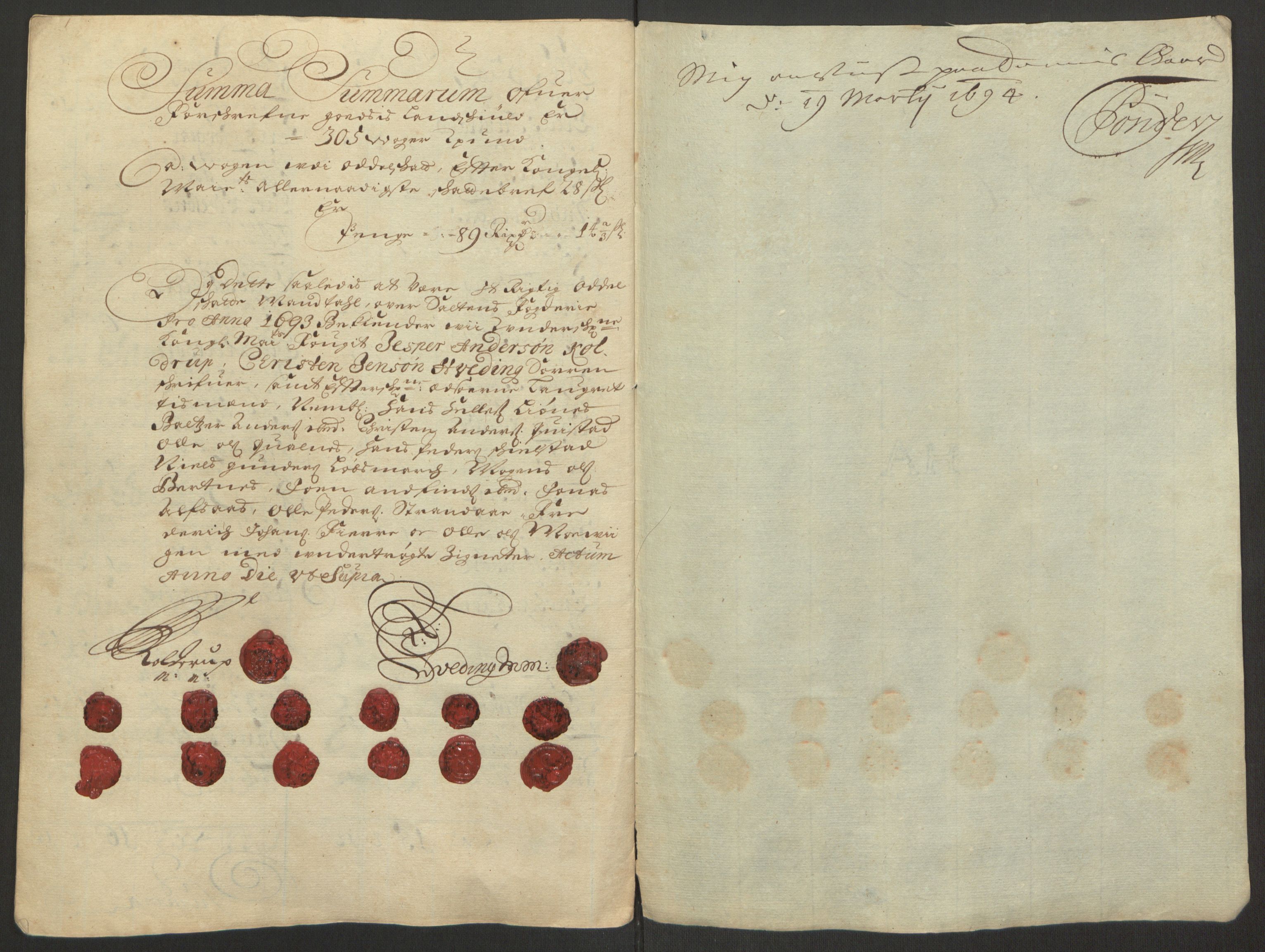 Rentekammeret inntil 1814, Reviderte regnskaper, Fogderegnskap, RA/EA-4092/R66/L4577: Fogderegnskap Salten, 1691-1693, p. 303