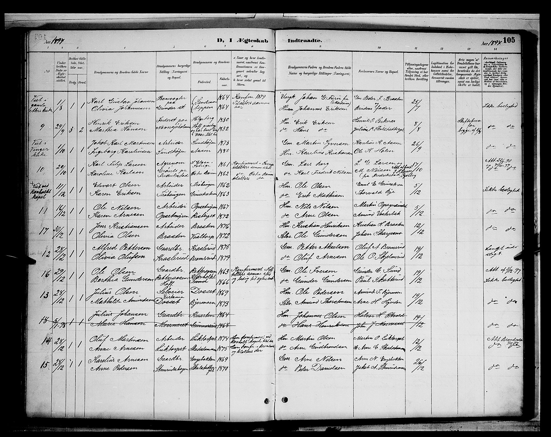 Grue prestekontor, AV/SAH-PREST-036/H/Ha/Hab/L0003: Parish register (copy) no. 3, 1895-1899, p. 105