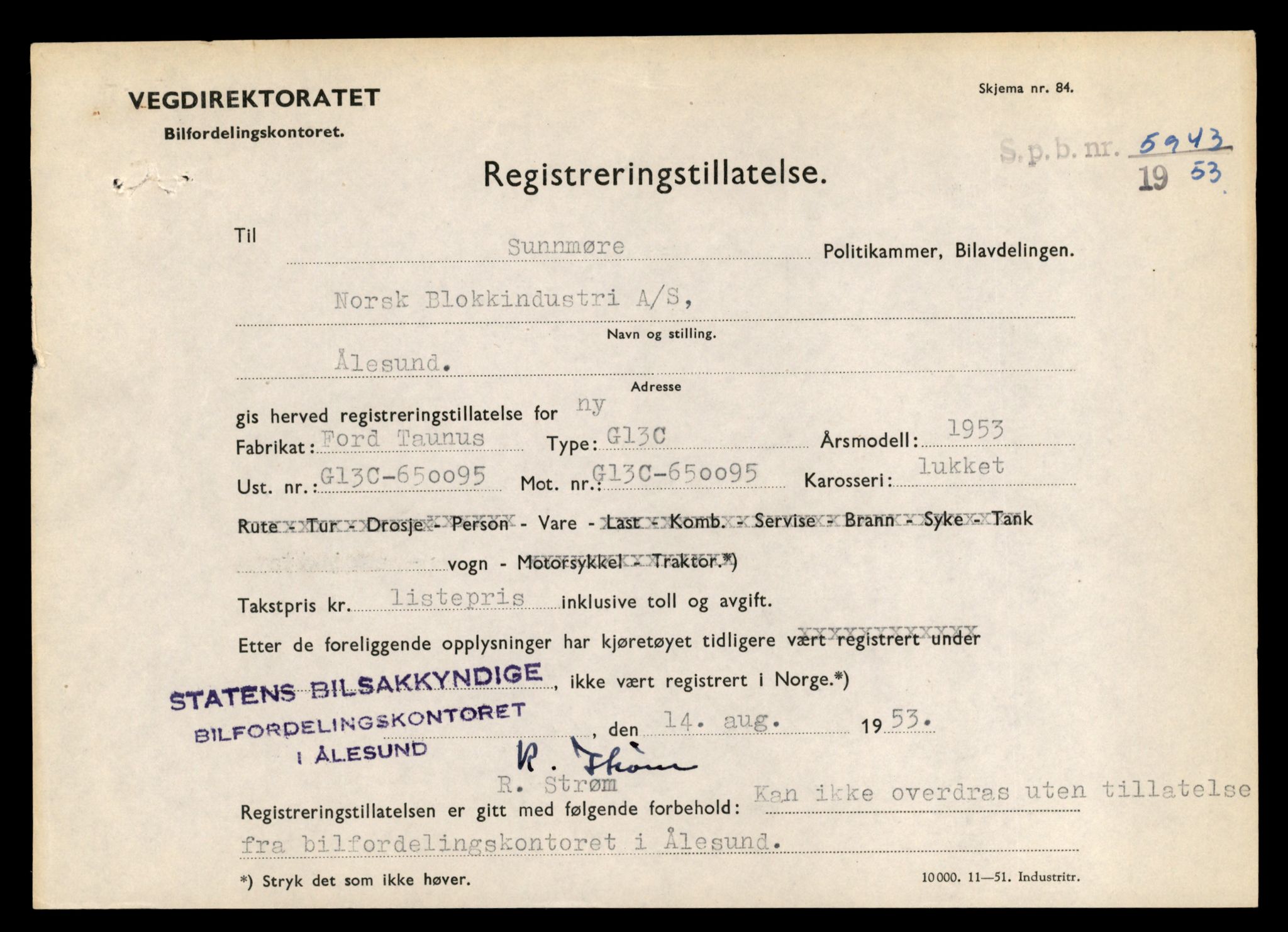 Møre og Romsdal vegkontor - Ålesund trafikkstasjon, AV/SAT-A-4099/F/Fe/L0034: Registreringskort for kjøretøy T 12500 - T 12652, 1927-1998, p. 730