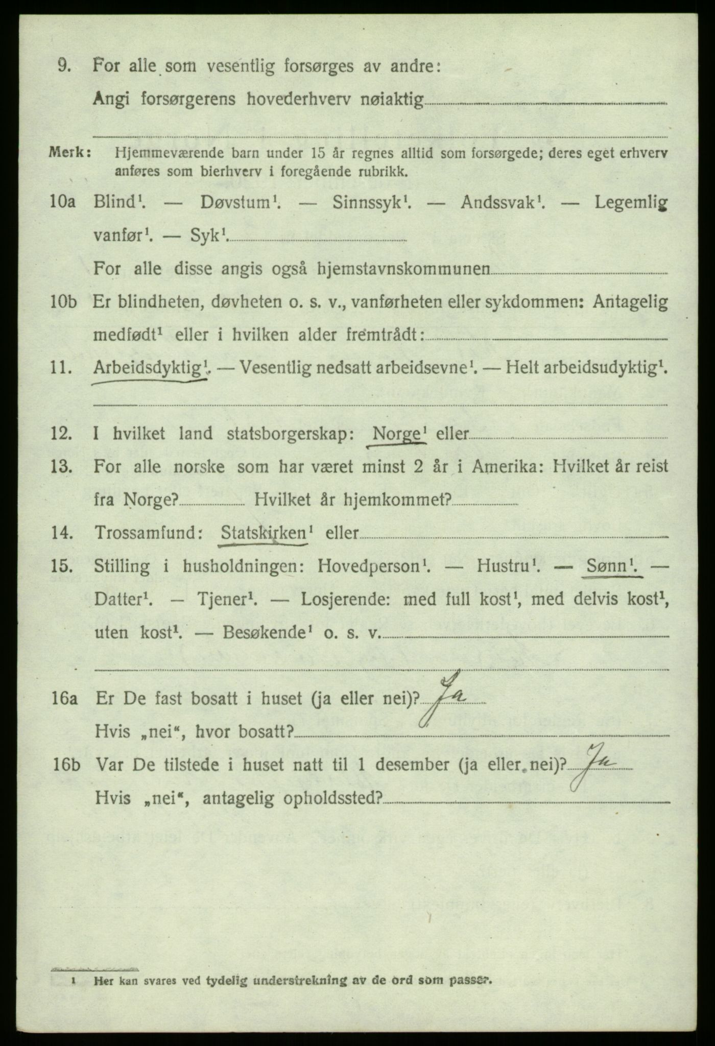 SAO, 1920 census for Varteig, 1920, p. 462