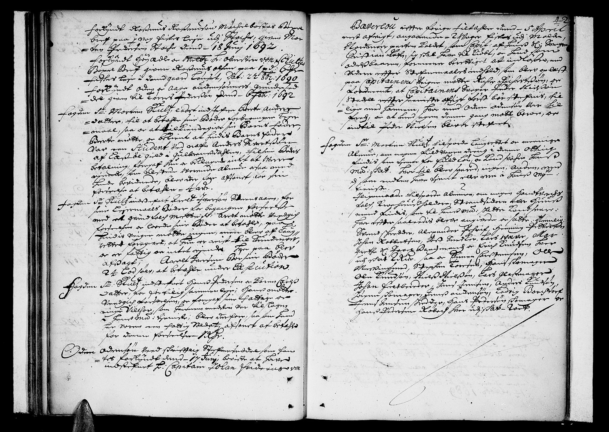Romsdal sorenskriveri, SAT/A-4149/1/1/1A/L0002: Tingbok, 1690-1693, p. 41b-42a