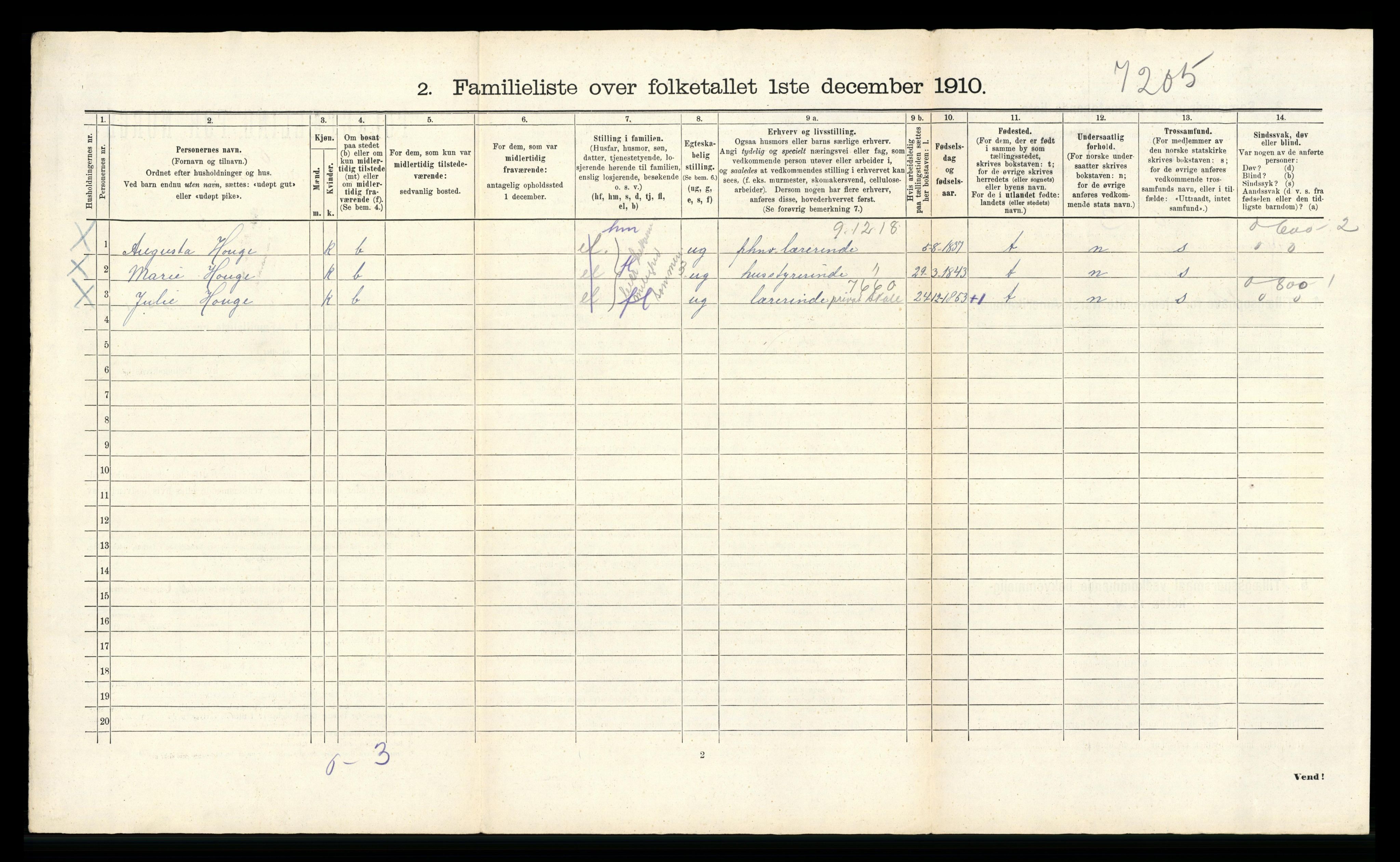 RA, 1910 census for Bergen, 1910, p. 8362