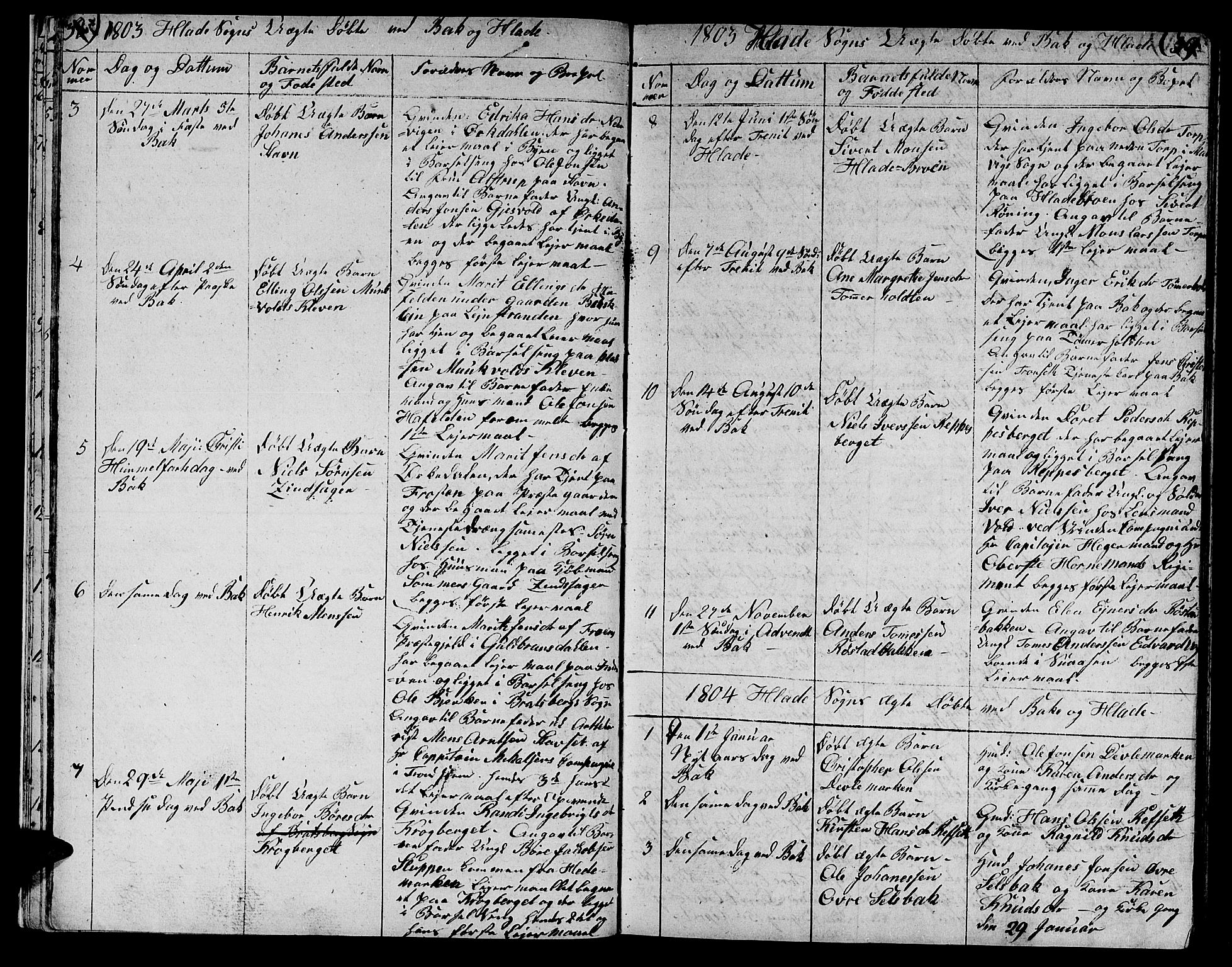 Ministerialprotokoller, klokkerbøker og fødselsregistre - Sør-Trøndelag, SAT/A-1456/606/L0306: Parish register (copy) no. 606C02, 1797-1829, p. 38-39