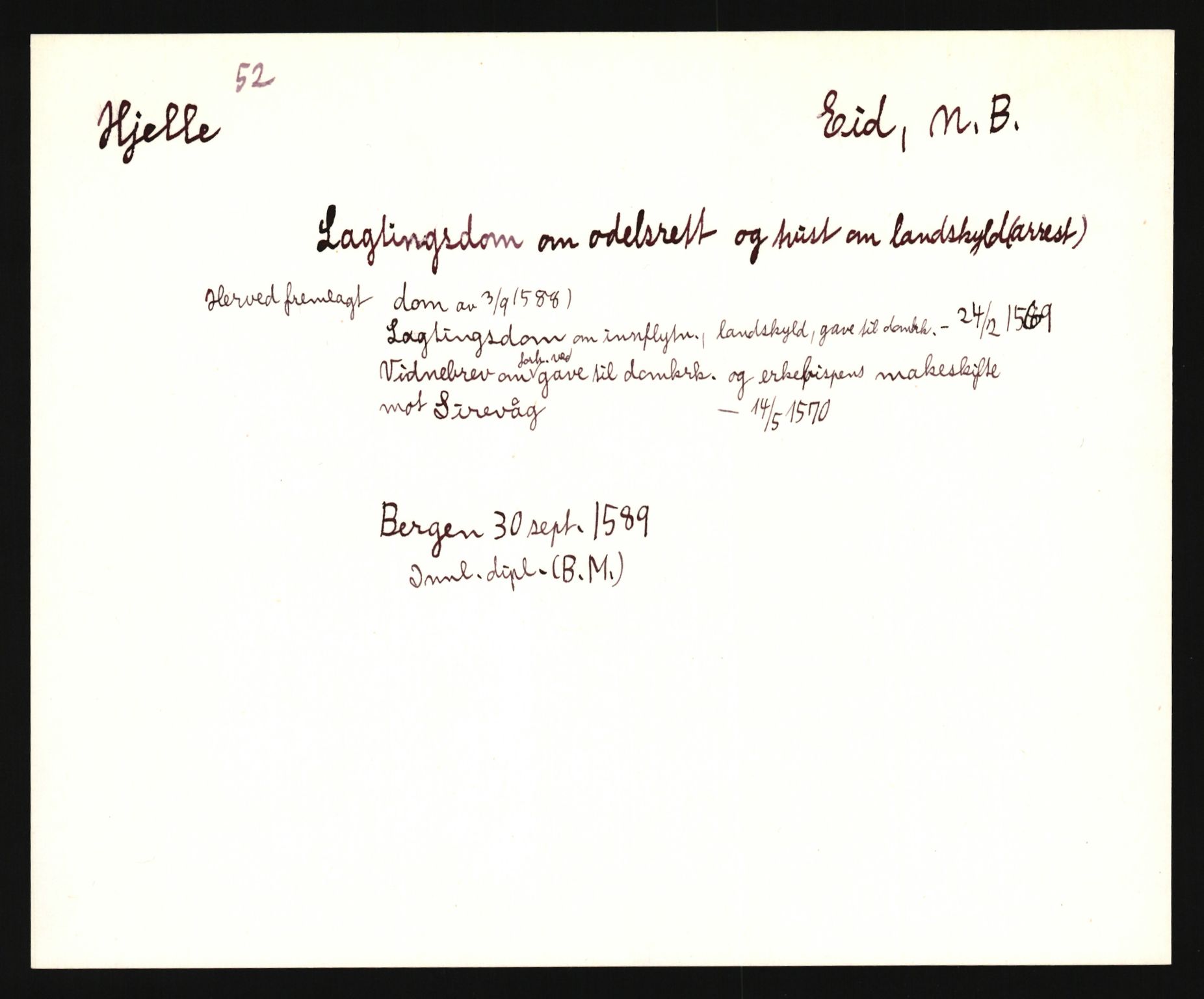 Riksarkivets diplomsamling, AV/RA-EA-5965/F35/F35e/L0030: Registreringssedler Sogn og Fjordane, 1400-1700, p. 473