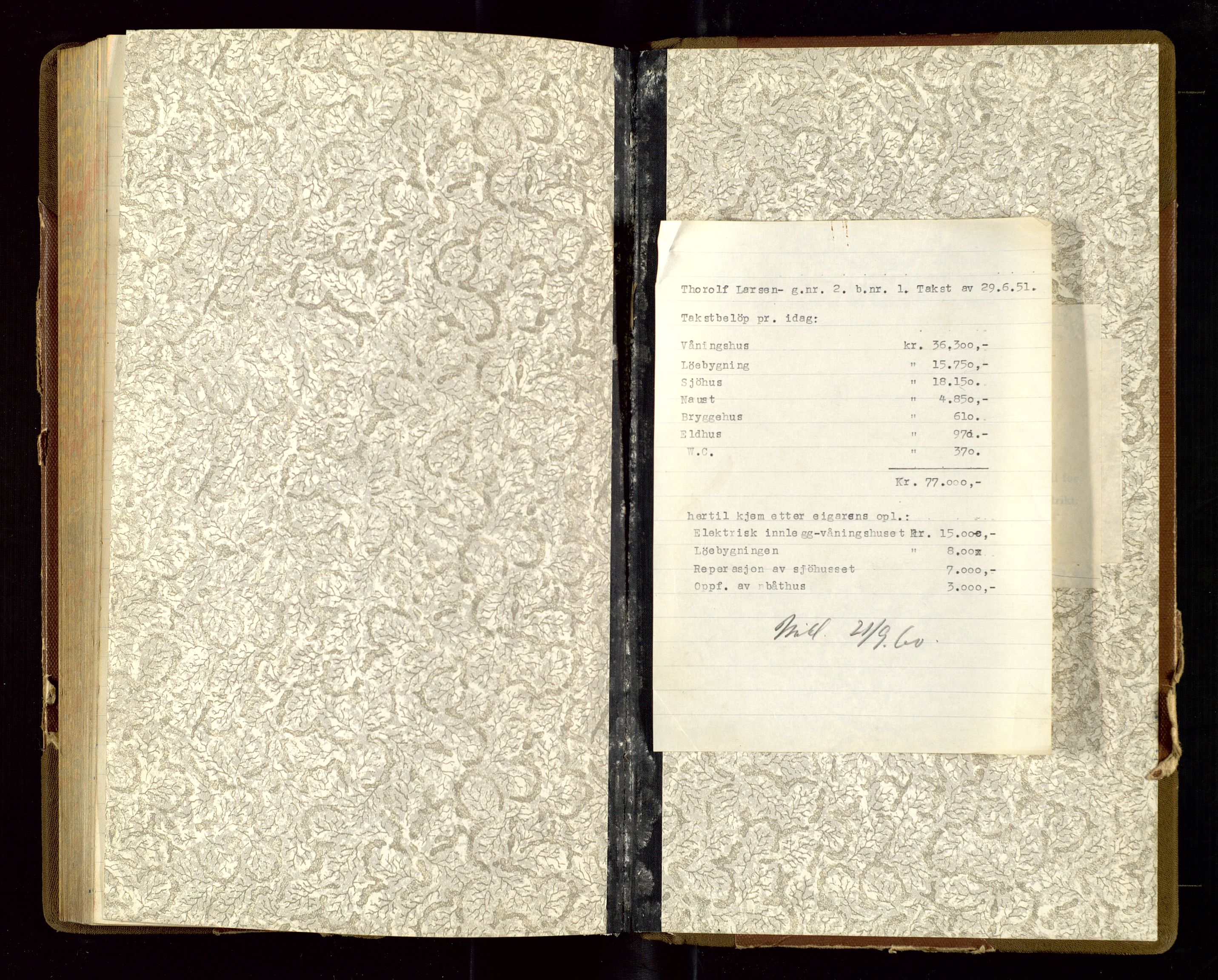 Tysvær lensmannskontor, AV/SAST-A-100192/Goa/L0003: Branntakstprotokoll, 1952-1955