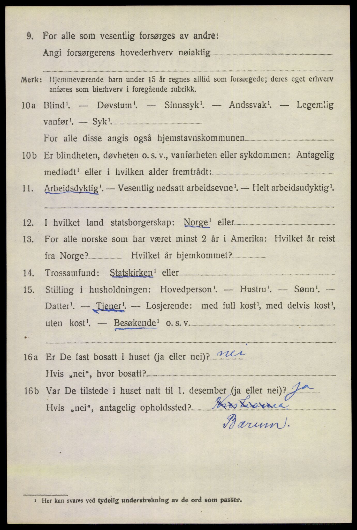 SAKO, 1920 census for Gjerpen, 1920, p. 4191