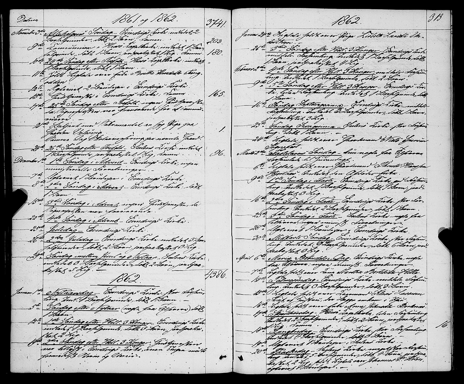 Gulen sokneprestembete, AV/SAB-A-80201/H/Haa/Haaa/L0022: Parish register (official) no. A 22, 1859-1869, p. 313