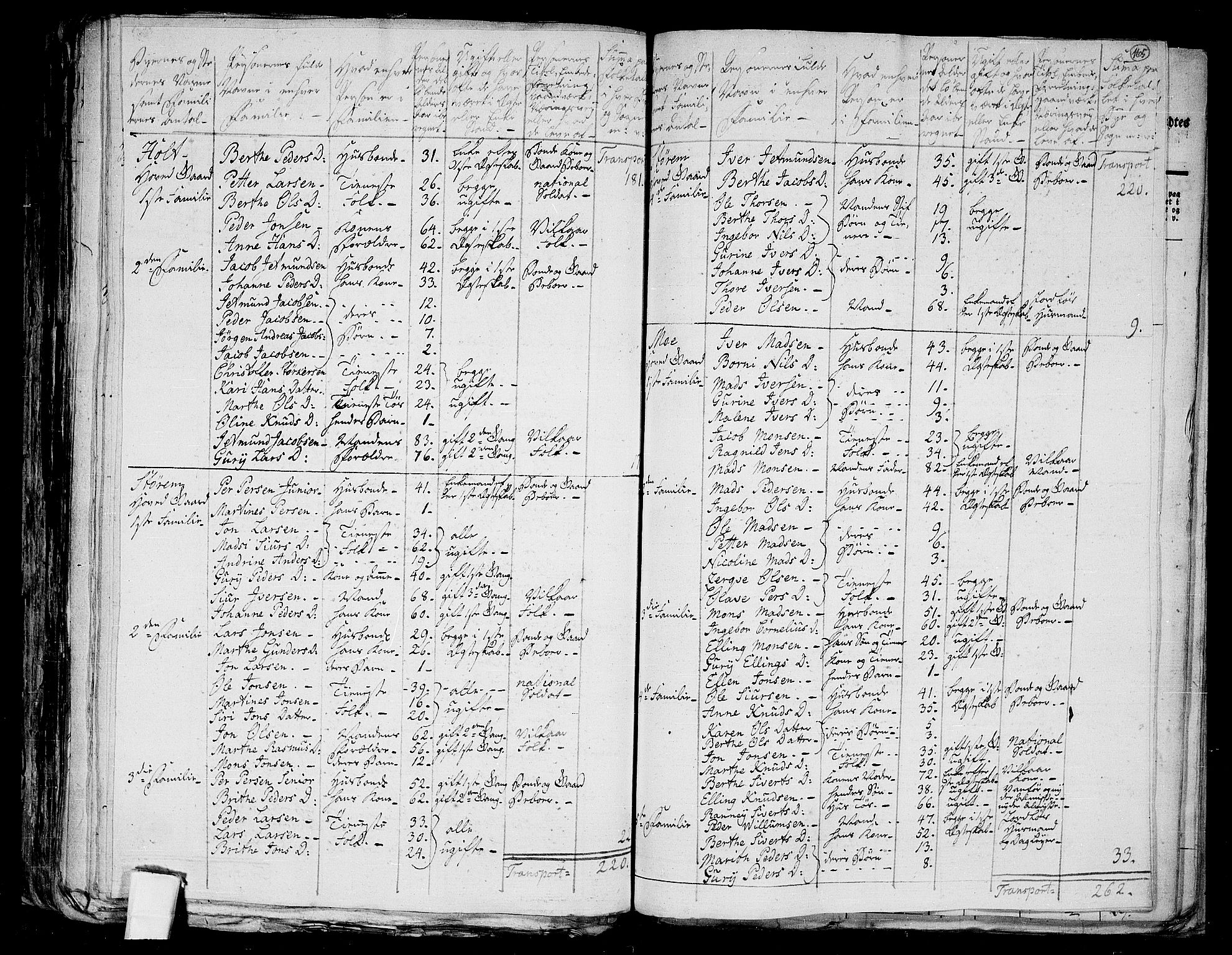 RA, 1801 census for 1525P Stranda, 1801, p. 164b-165a