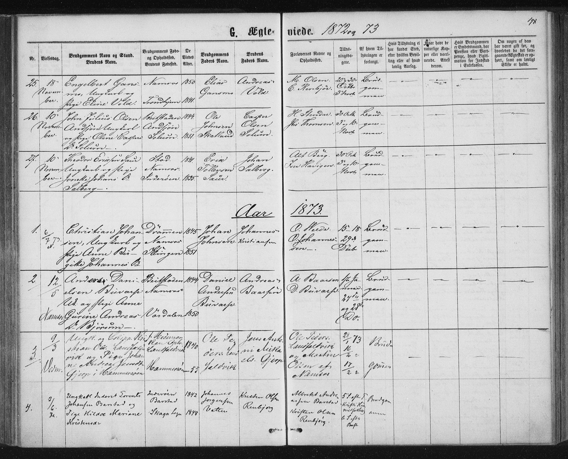 Ministerialprotokoller, klokkerbøker og fødselsregistre - Nord-Trøndelag, SAT/A-1458/768/L0570: Parish register (official) no. 768A05, 1865-1874, p. 198