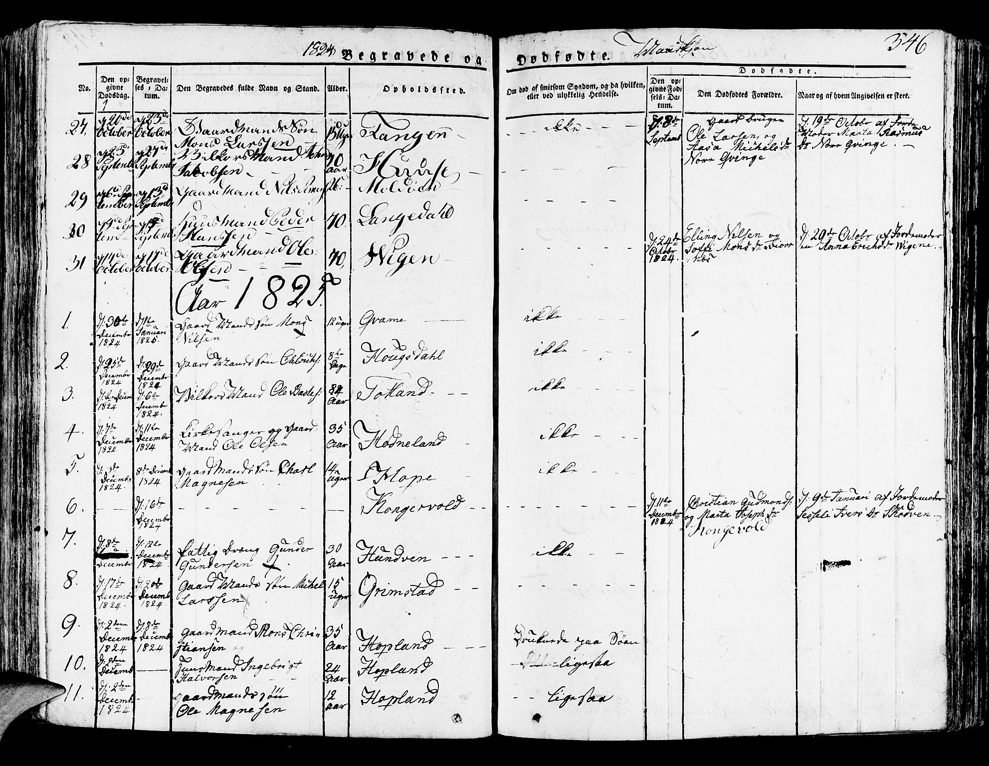 Lindås Sokneprestembete, SAB/A-76701/H/Haa: Parish register (official) no. A 8, 1823-1836, p. 346
