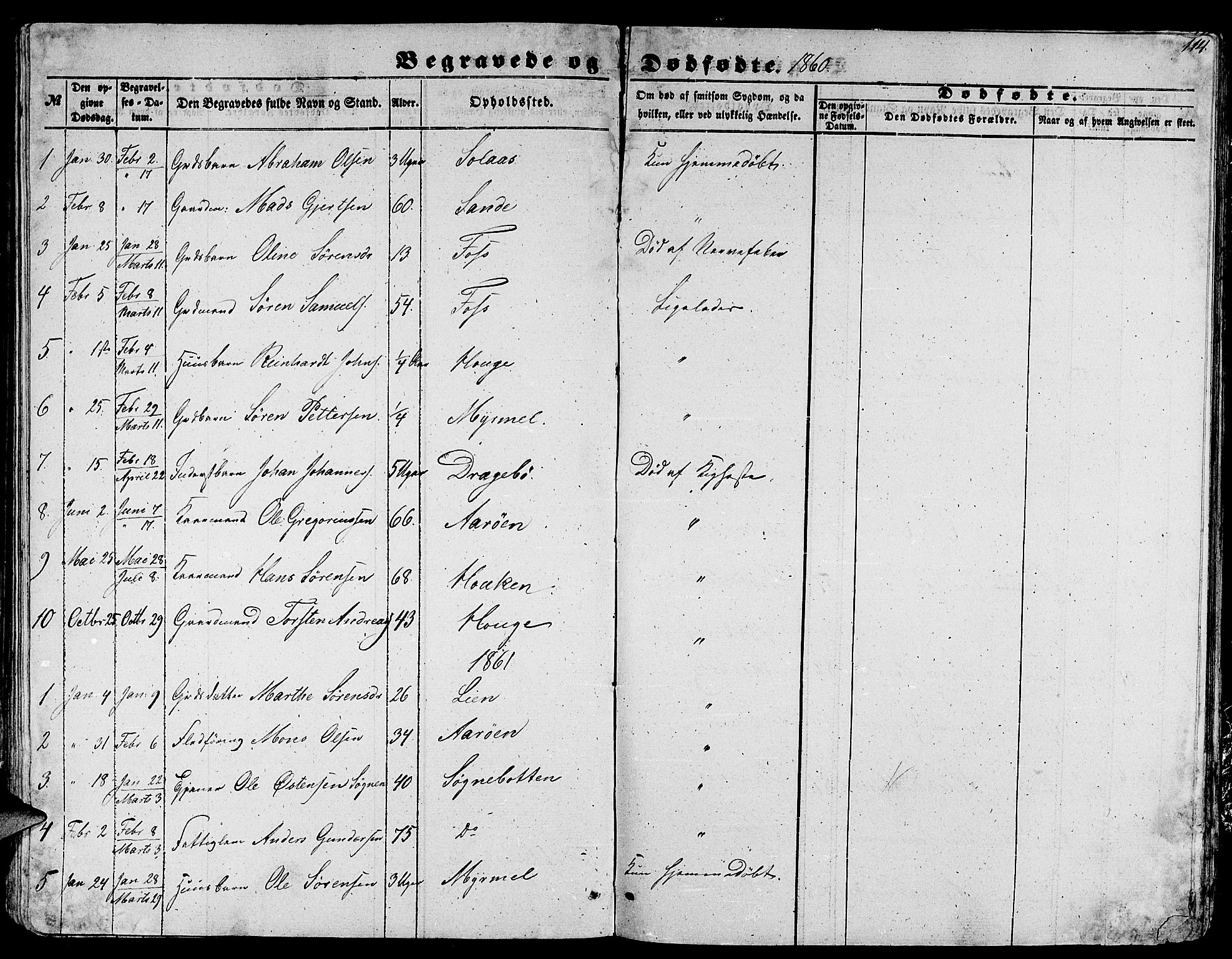 Gaular sokneprestembete, AV/SAB-A-80001/H/Hab: Parish register (copy) no. A 1, 1853-1864, p. 114