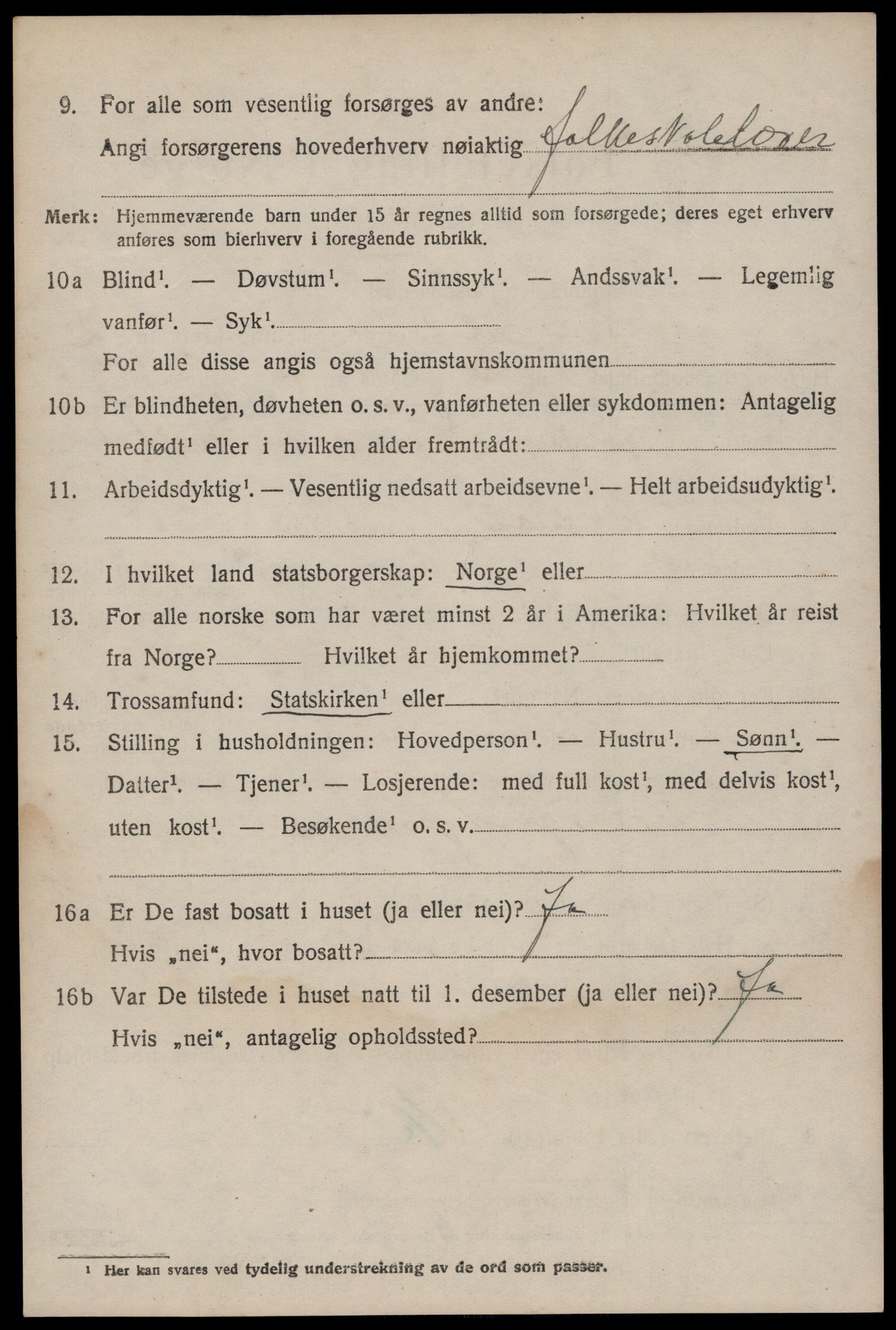 SAKO, 1920 census for Seljord, 1920, p. 1743