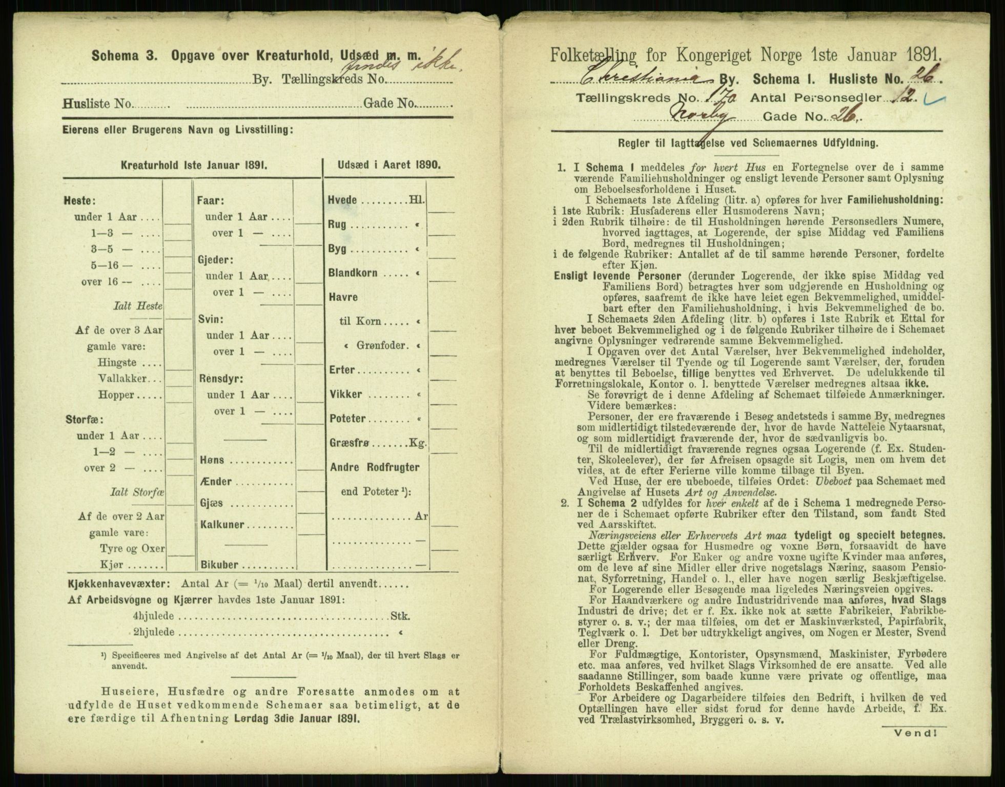 RA, 1891 census for 0301 Kristiania, 1891, p. 99596