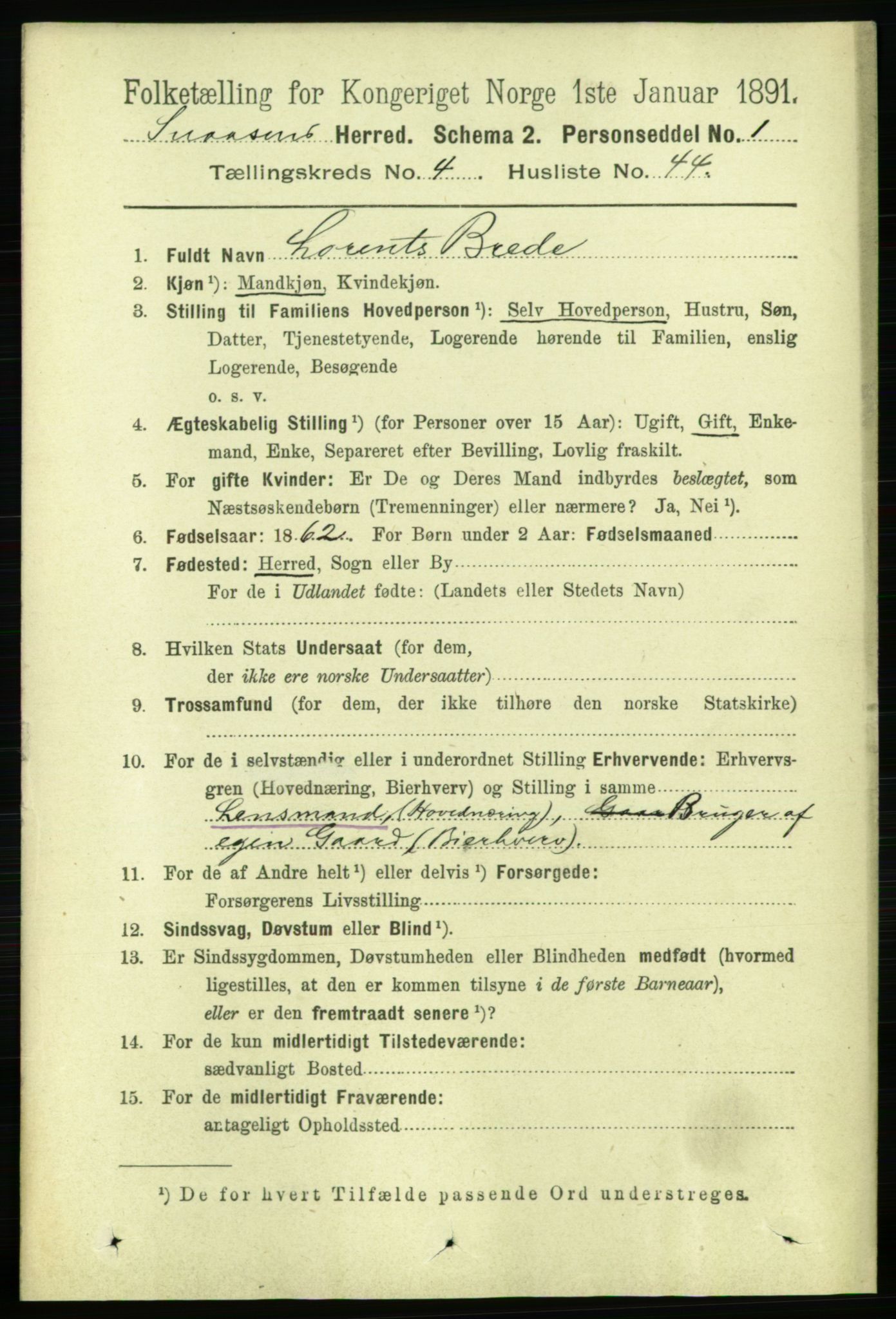 RA, 1891 census for 1736 Snåsa, 1891, p. 1338