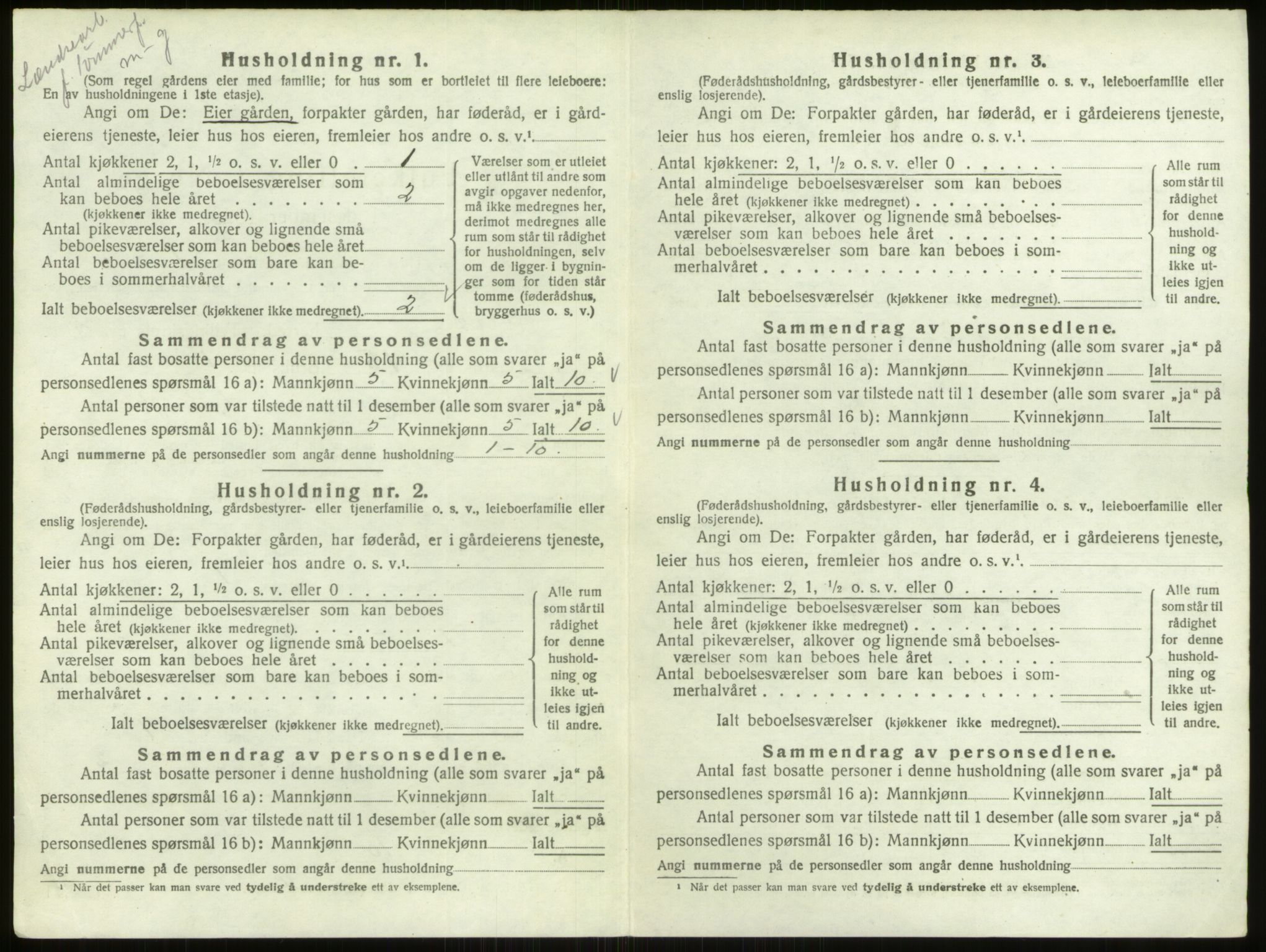 SAO, 1920 census for Varteig, 1920, p. 145