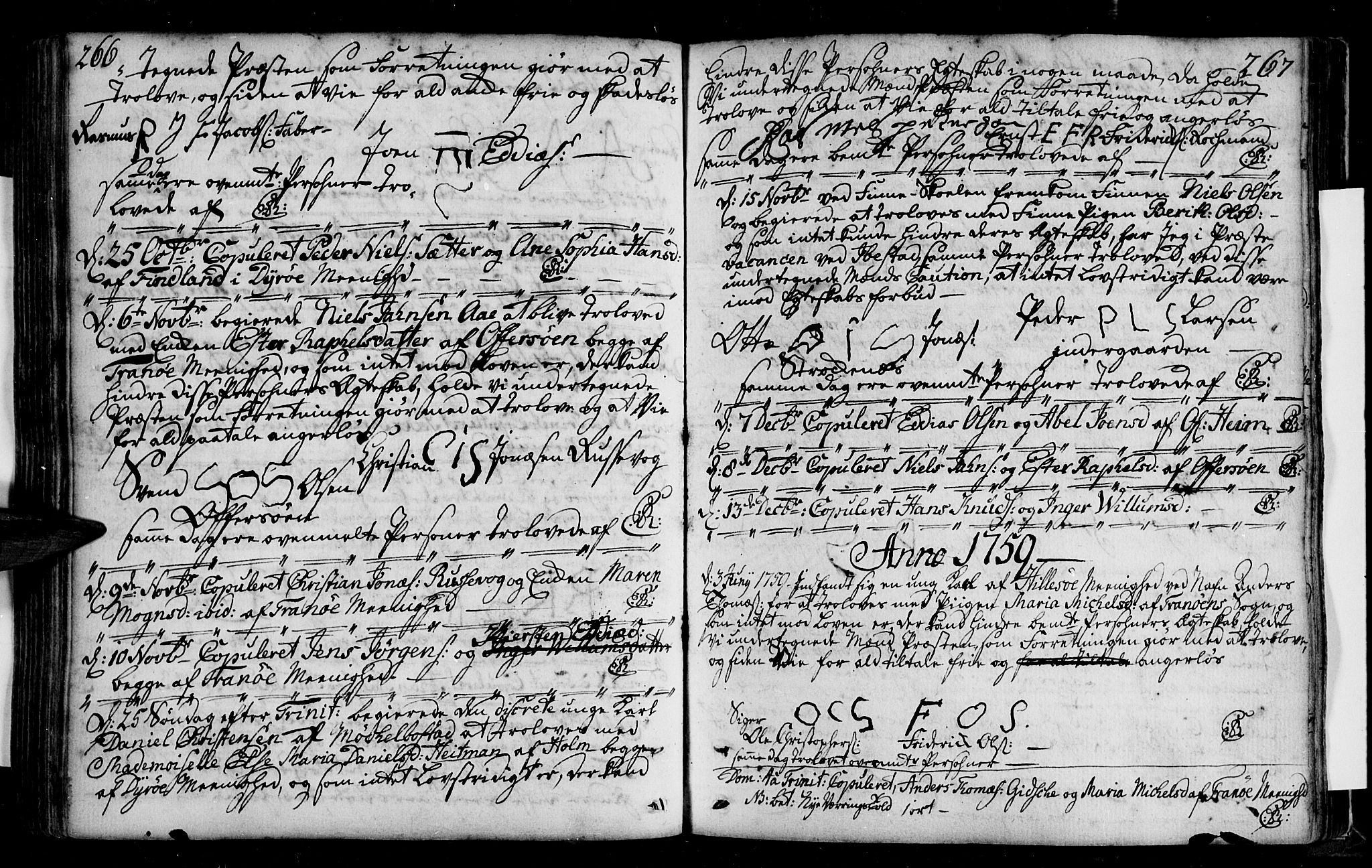 Tranøy sokneprestkontor, SATØ/S-1313/I/Ia/Iaa/L0001kirke: Parish register (official) no. 1, 1757-1773, p. 266-267