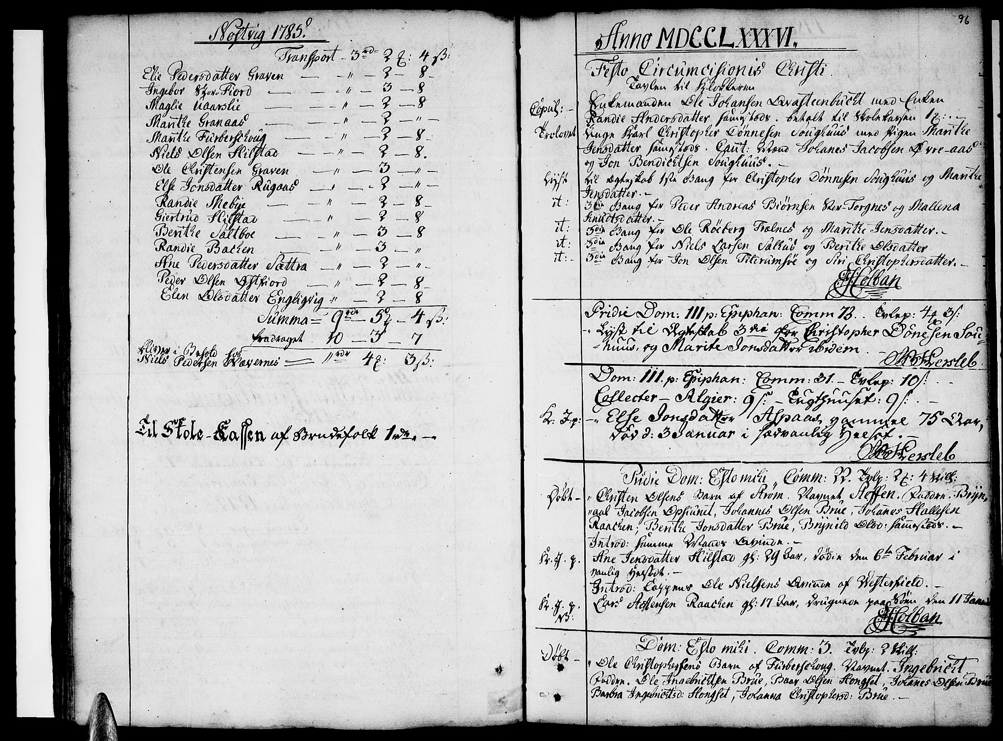 Ministerialprotokoller, klokkerbøker og fødselsregistre - Nordland, SAT/A-1459/814/L0222: Parish register (official) no. 814A03, 1752-1819, p. 96