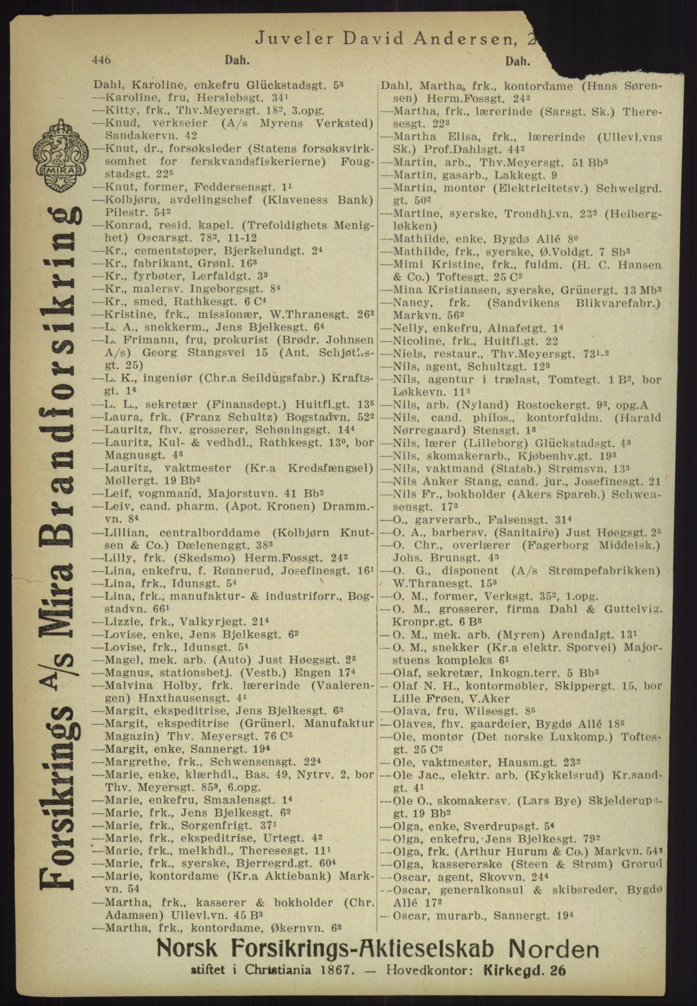 Kristiania/Oslo adressebok, PUBL/-, 1918, p. 471