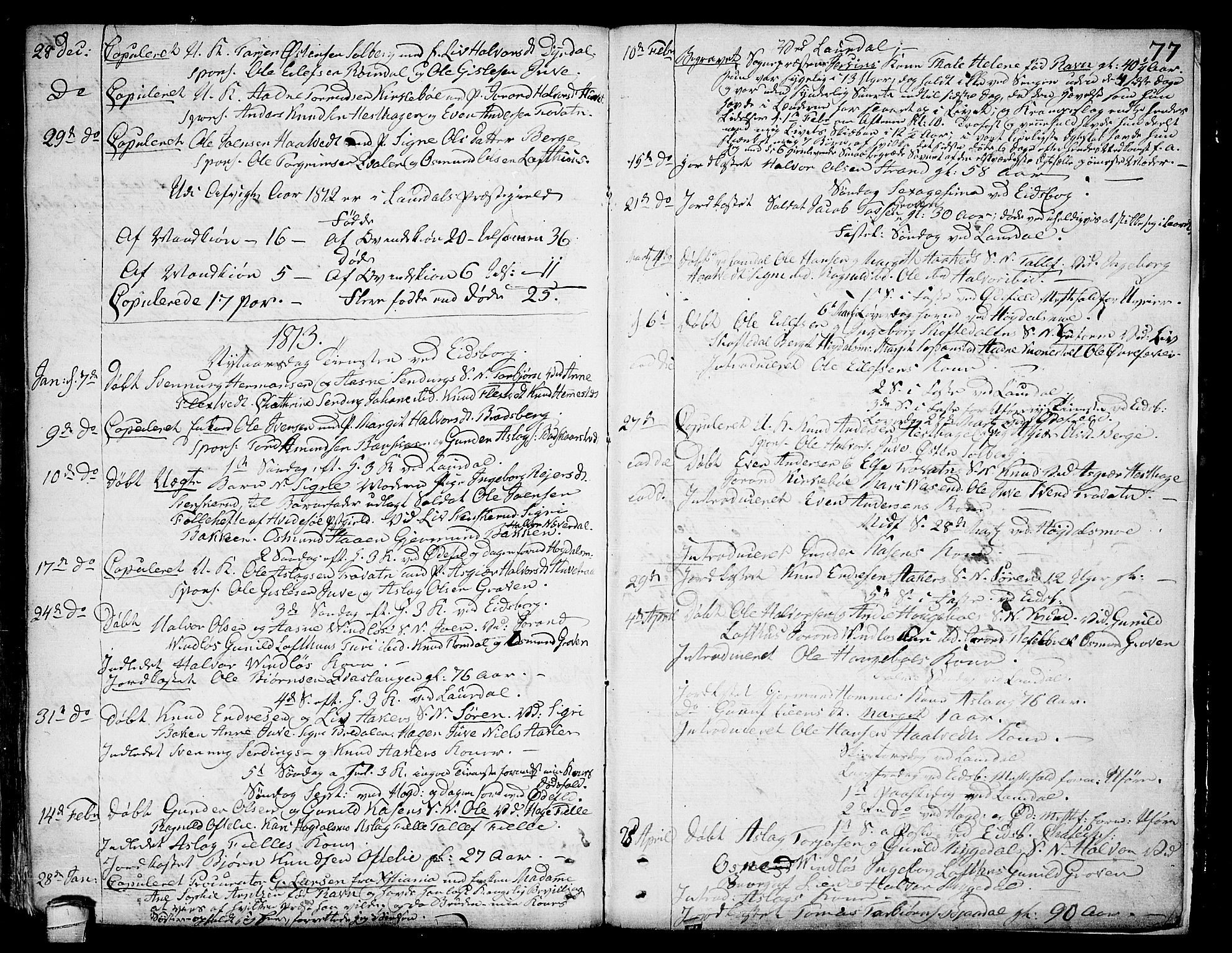 Lårdal kirkebøker, SAKO/A-284/F/Fa/L0004: Parish register (official) no. I 4, 1790-1814, p. 77