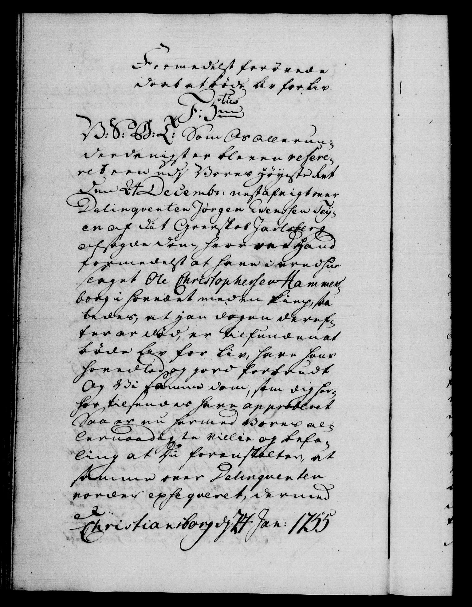 Danske Kanselli 1572-1799, AV/RA-EA-3023/F/Fc/Fca/Fcab/L0035: Norske tegnelser, 1755-1756, p. 30b