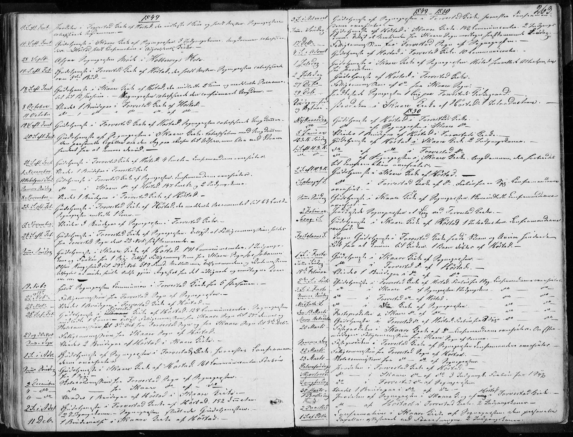 Torvastad sokneprestkontor, AV/SAST-A -101857/H/Ha/Haa/L0009: Parish register (official) no. A 9, 1847-1856, p. 263