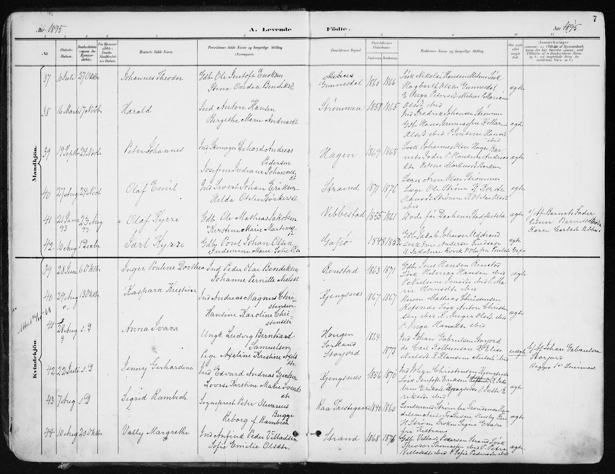 Kvæfjord sokneprestkontor, SATØ/S-1323/G/Ga/Gaa/L0006kirke: Parish register (official) no. 6, 1895-1914, p. 7