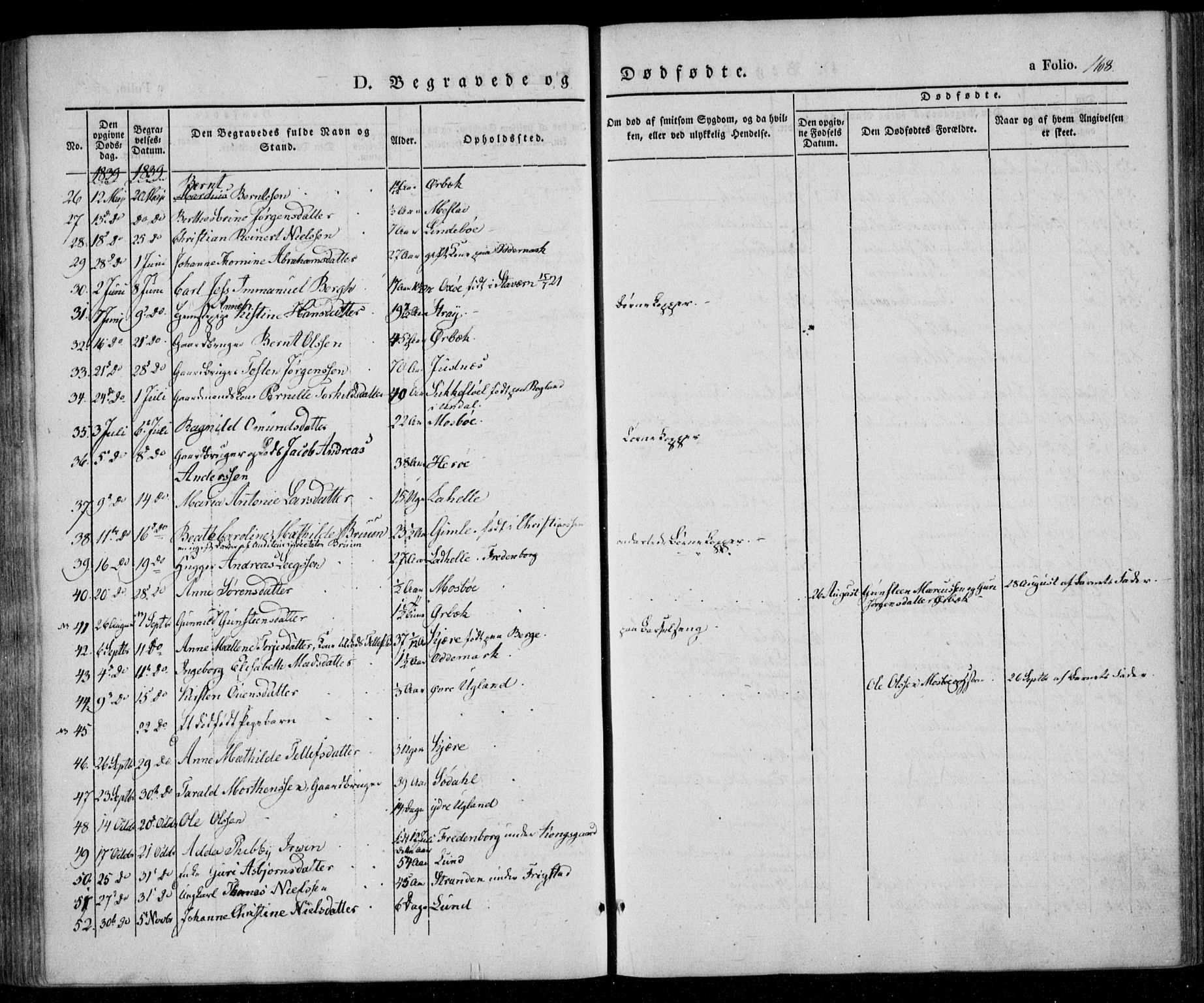Oddernes sokneprestkontor, SAK/1111-0033/F/Fa/Faa/L0006: Parish register (official) no. A 6, 1838-1851, p. 168
