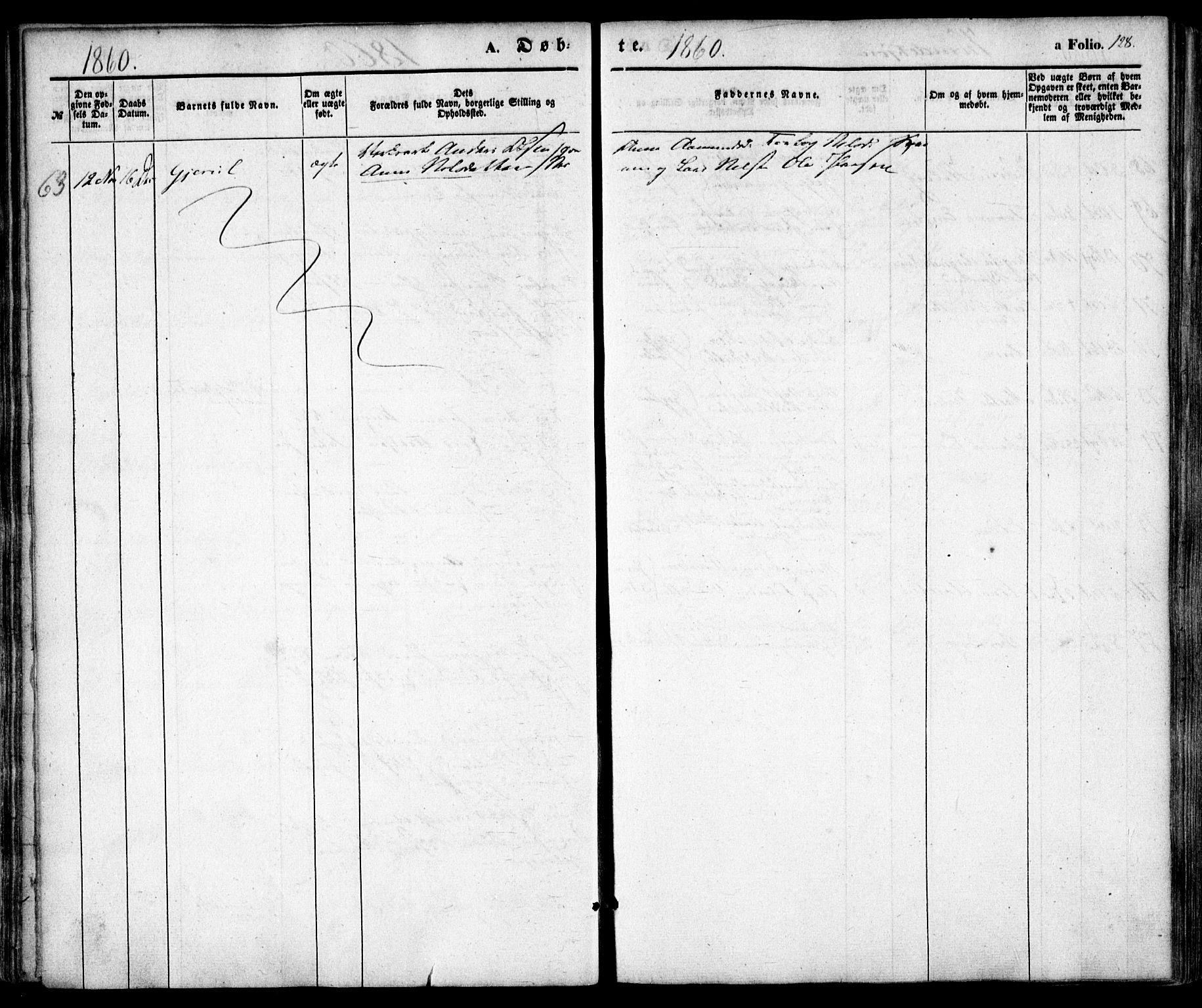 Holt sokneprestkontor, AV/SAK-1111-0021/F/Fa/L0008: Parish register (official) no. A 8, 1849-1860, p. 128