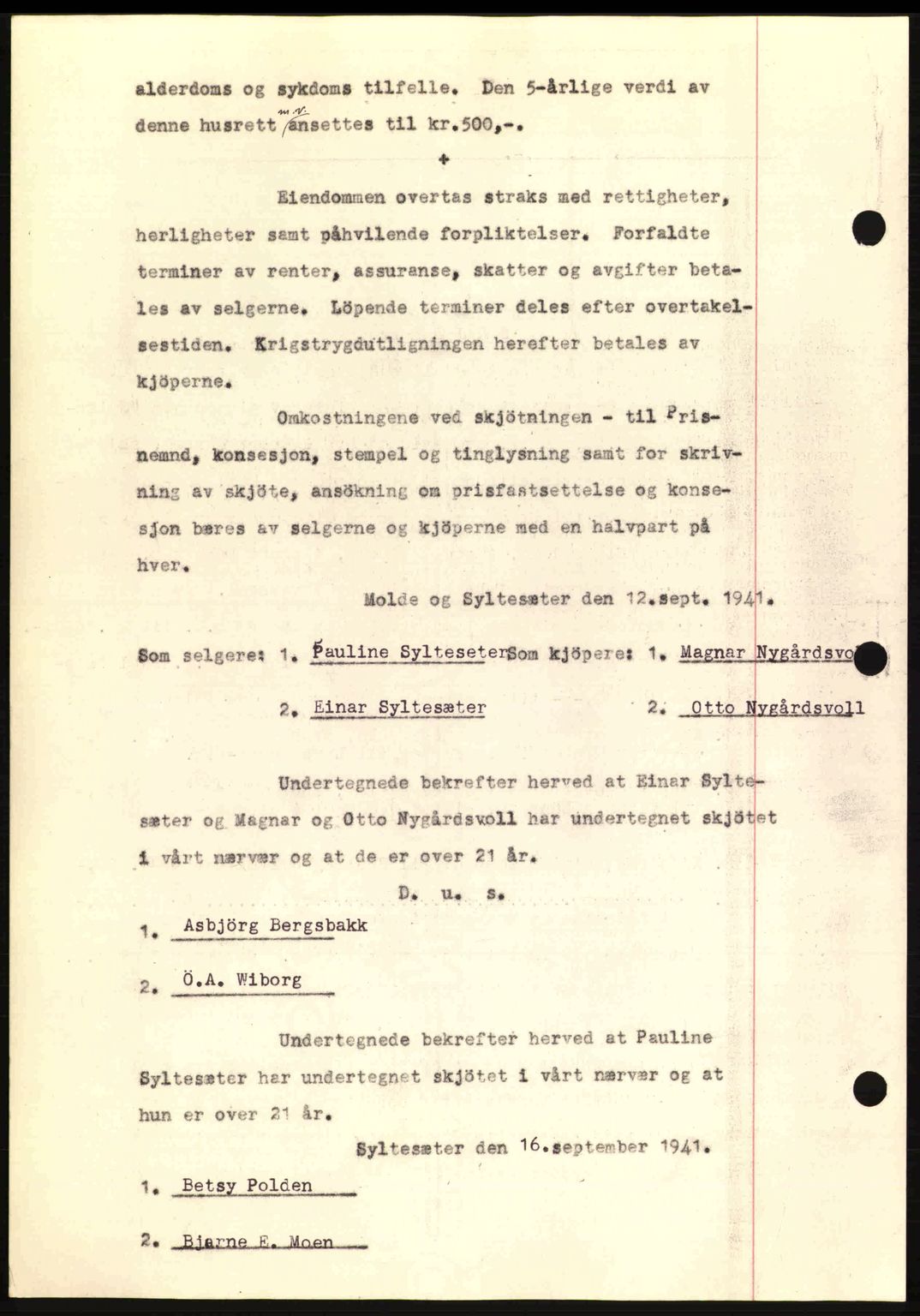 Romsdal sorenskriveri, AV/SAT-A-4149/1/2/2C: Mortgage book no. A11, 1941-1942, Diary no: : 88/1942