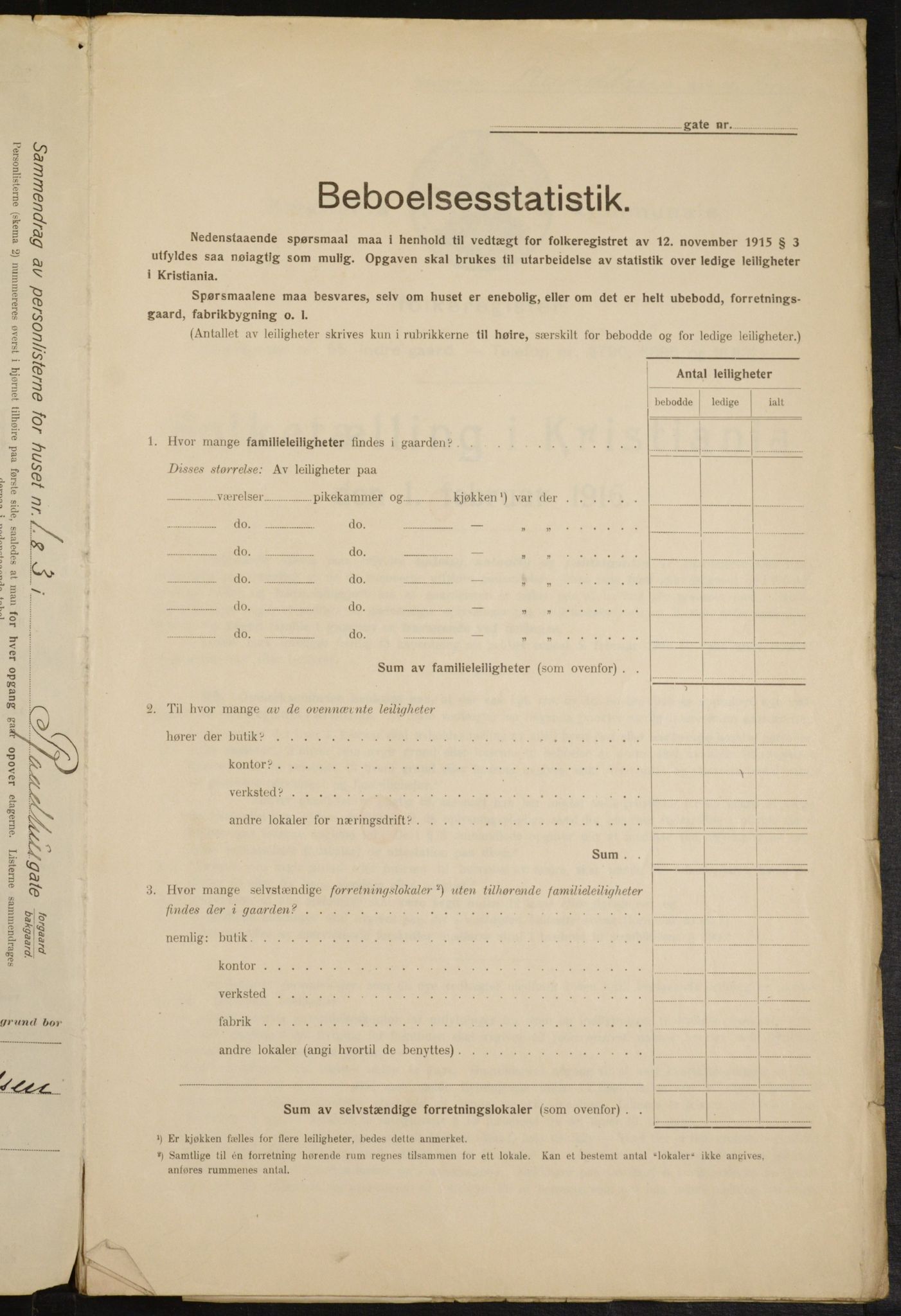 OBA, Municipal Census 1916 for Kristiania, 1916, p. 88345