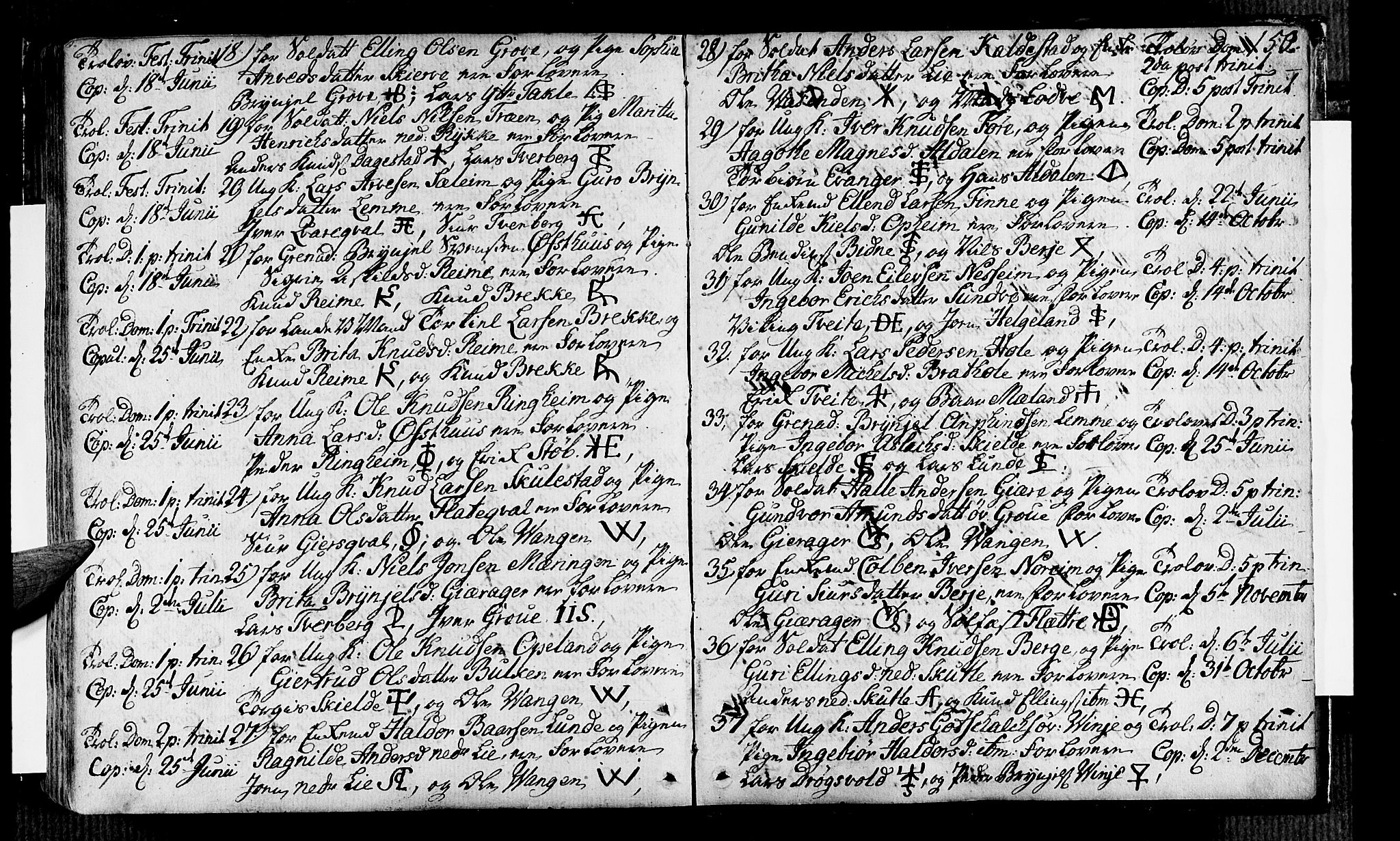 Voss sokneprestembete, AV/SAB-A-79001/H/Haa: Parish register (official) no. A 7, 1731-1773, p. 150