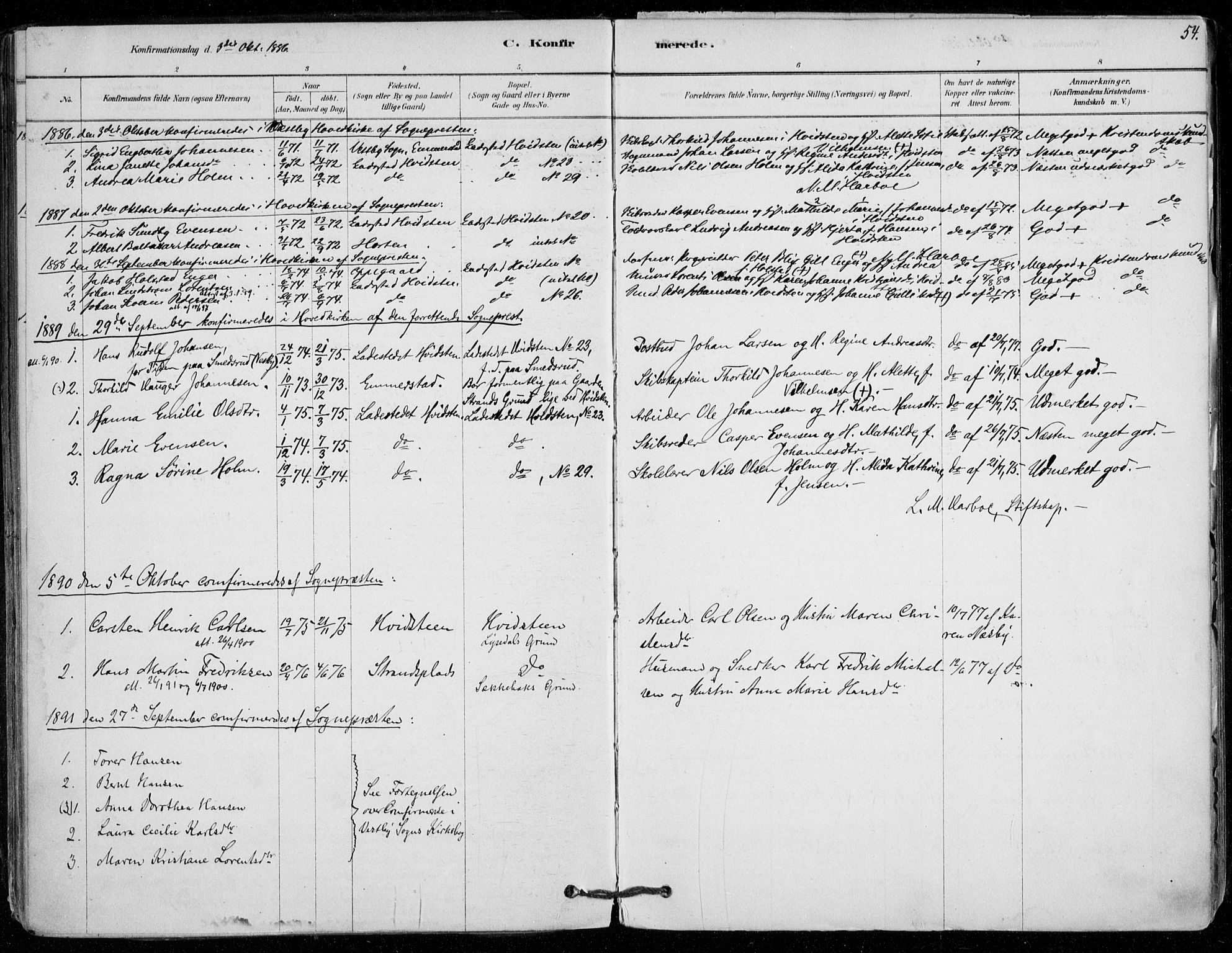 Vestby prestekontor Kirkebøker, SAO/A-10893/F/Fd/L0001: Parish register (official) no. IV 1, 1878-1945, p. 54