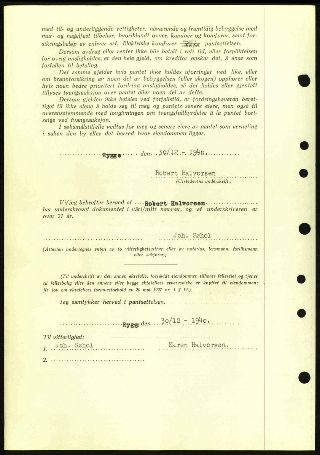 Moss sorenskriveri, SAO/A-10168: Mortgage book no. B10, 1940-1941, Diary no: : 2/1941