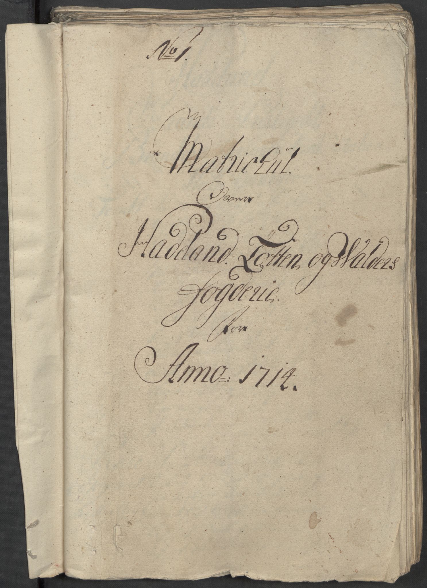 Rentekammeret inntil 1814, Reviderte regnskaper, Fogderegnskap, RA/EA-4092/R18/L1312: Fogderegnskap Hadeland, Toten og Valdres, 1714, p. 13