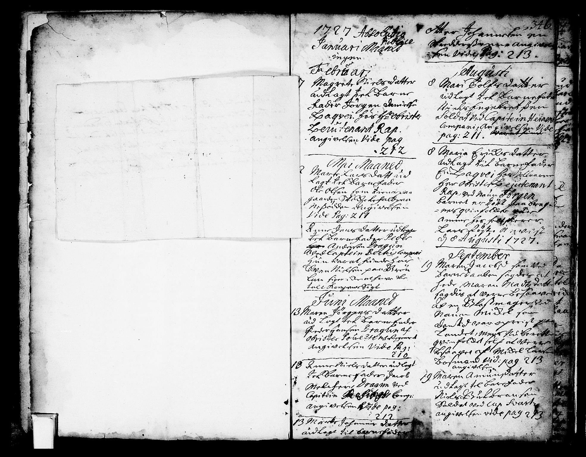 Oslo domkirke Kirkebøker, AV/SAO-A-10752/F/Fa/L0002: Parish register (official) no. 2, 1705-1730, p. 346