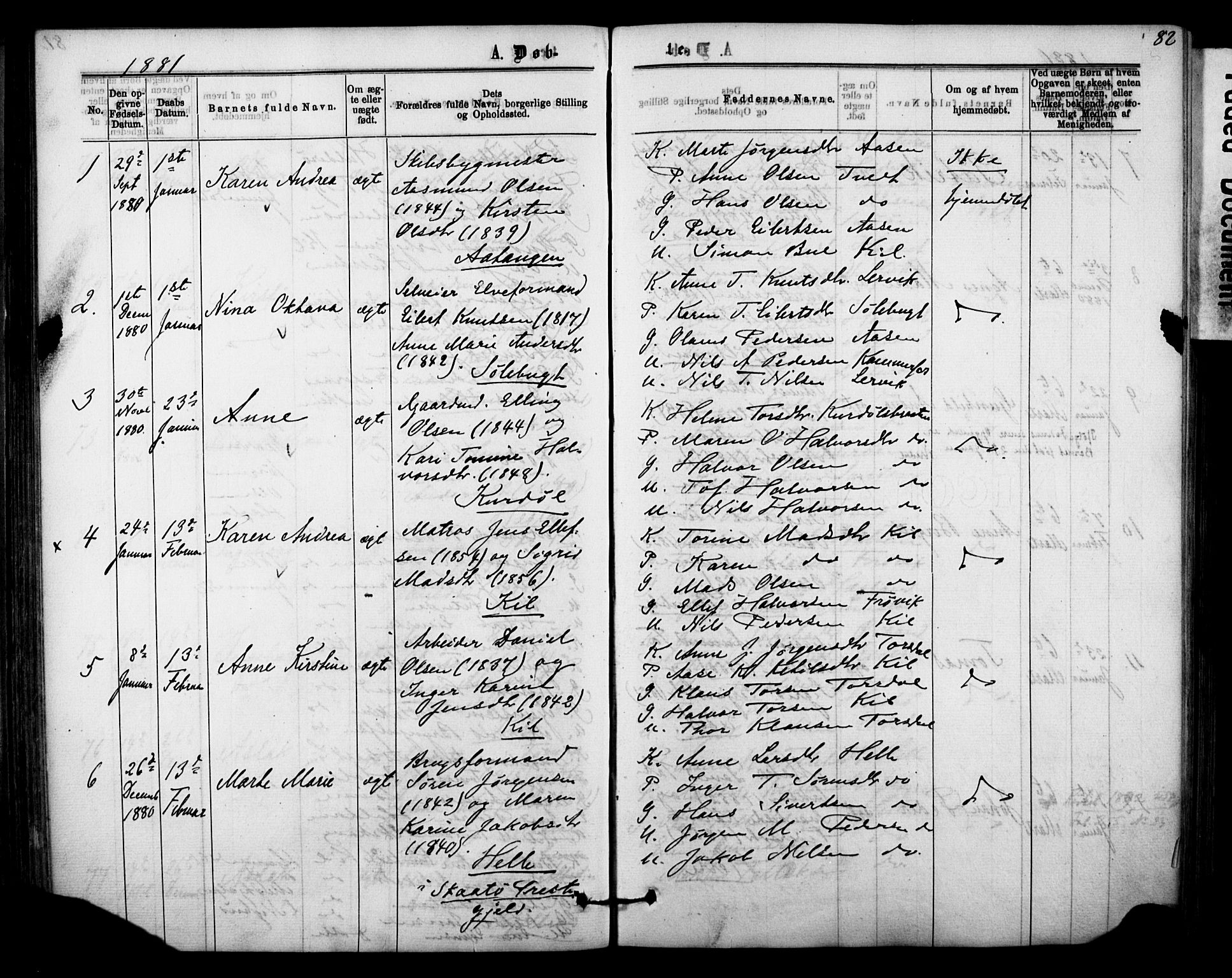 Sannidal kirkebøker, AV/SAKO-A-296/F/Fa/L0014: Parish register (official) no. 14, 1874-1883, p. 82