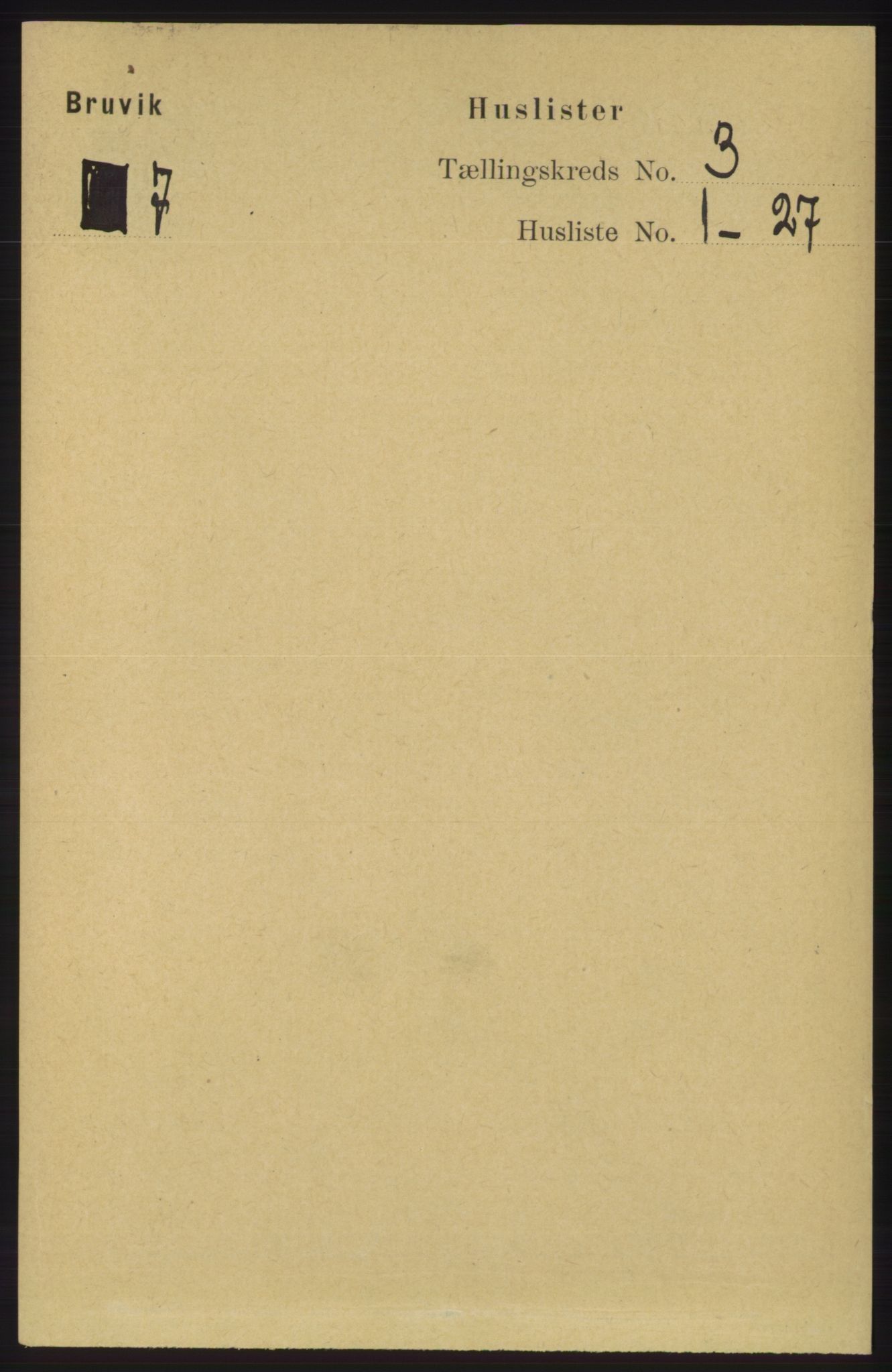 RA, 1891 census for 1251 Bruvik, 1891, p. 795