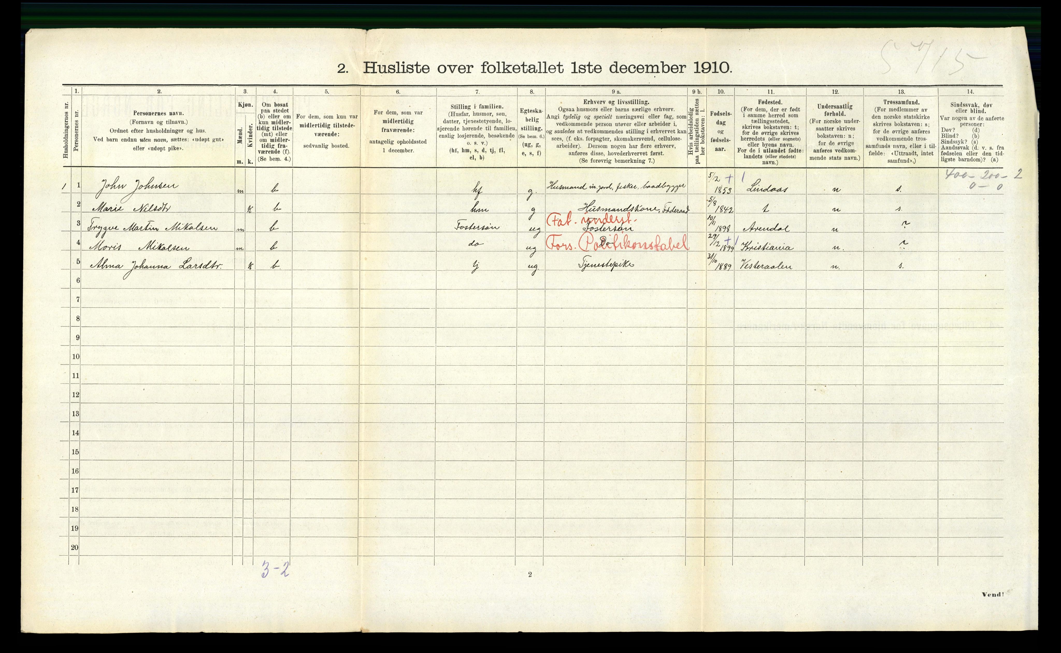 RA, 1910 census for Masfjorden, 1910, p. 527