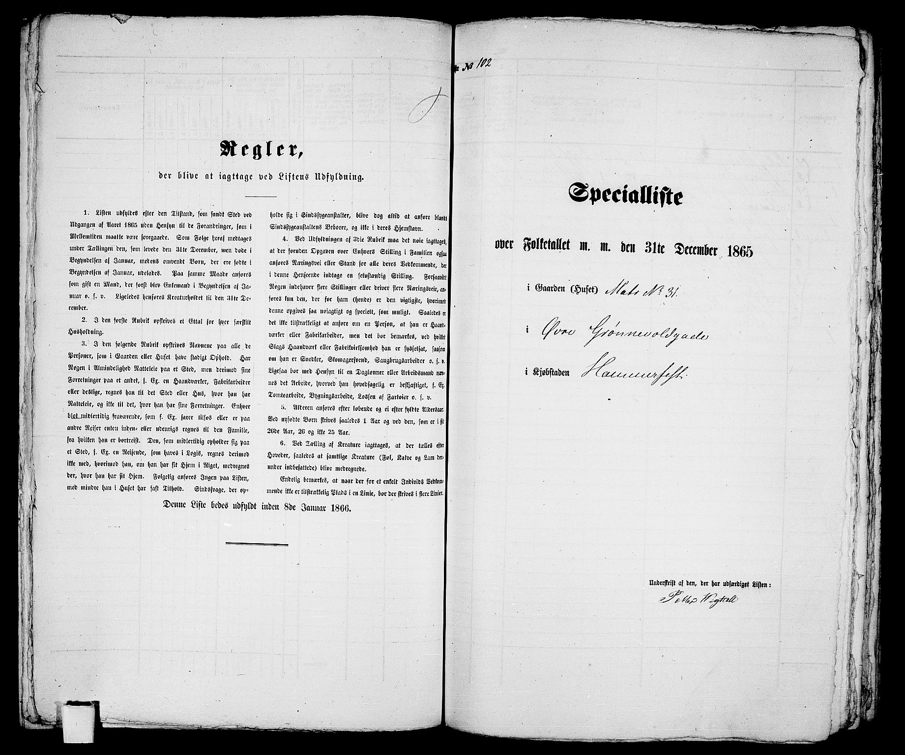 RA, 1865 census for Hammerfest/Hammerfest, 1865, p. 211