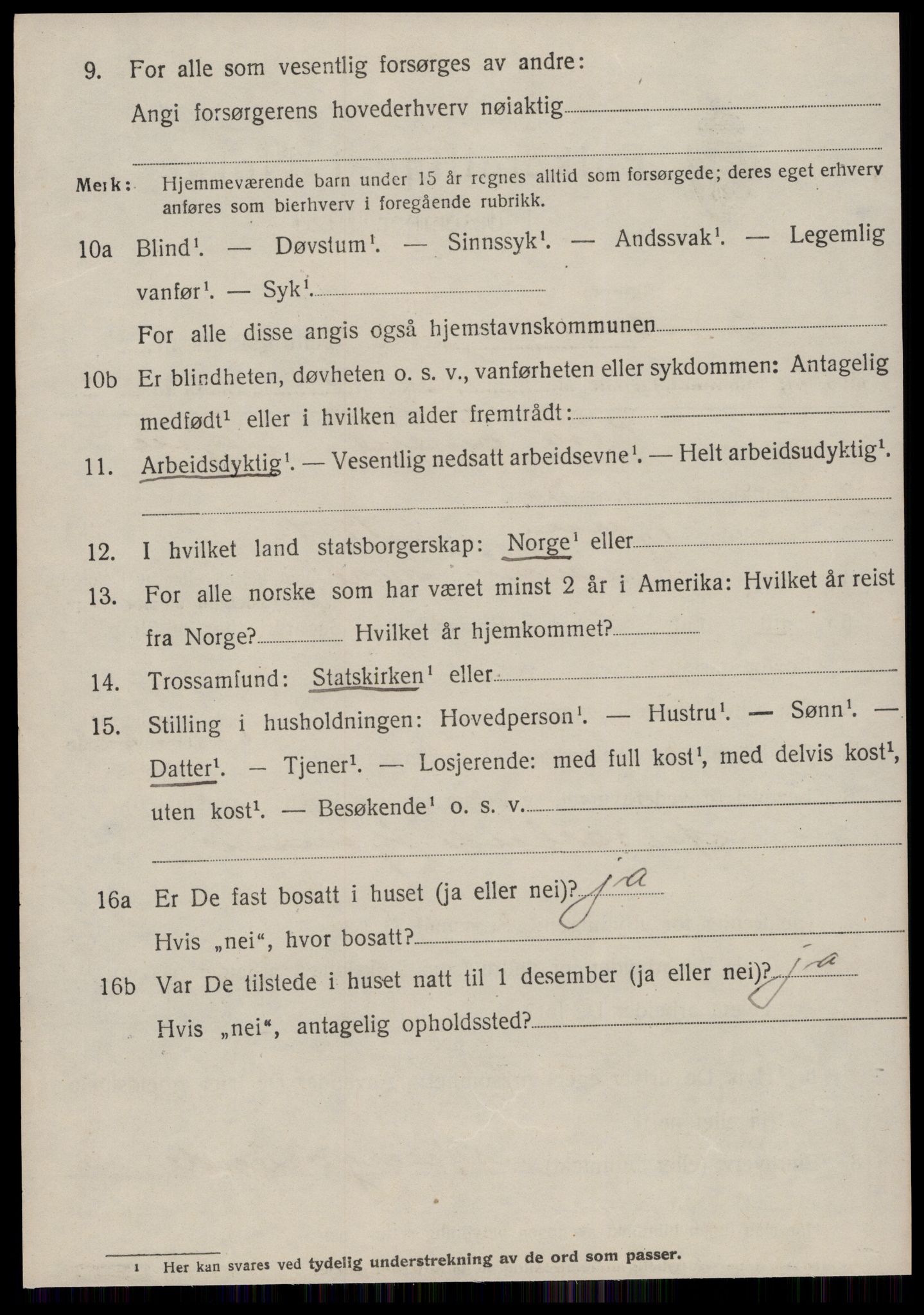SAT, 1920 census for Bremsnes, 1920, p. 5142