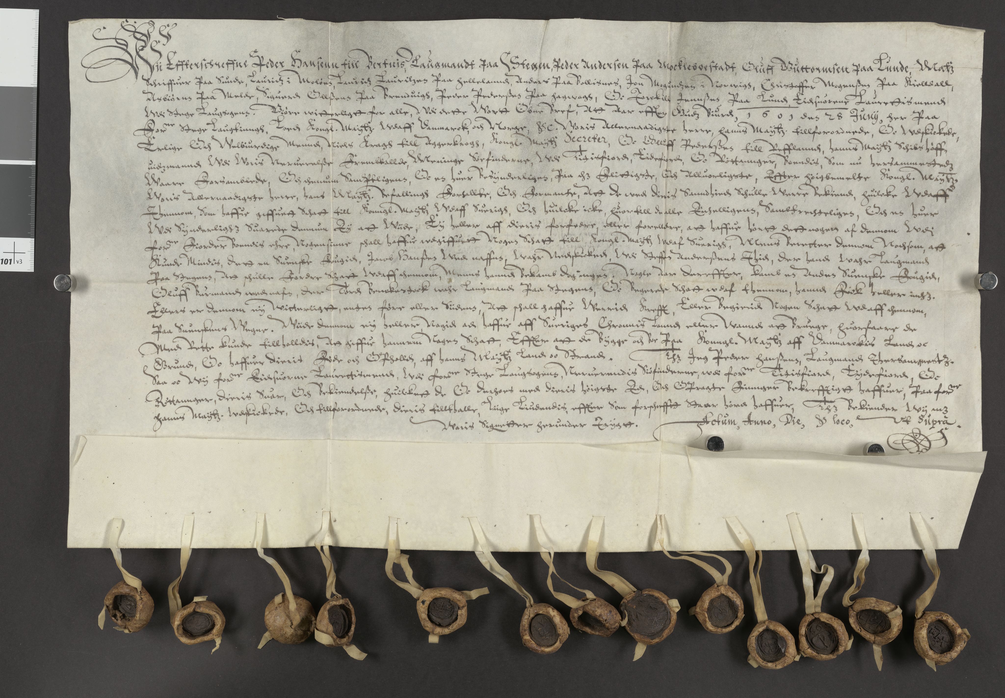 Riksarkivets diplomsamling, AV/RA-EA-5965/F06/L0059: Dokument nr. 108l, 1601